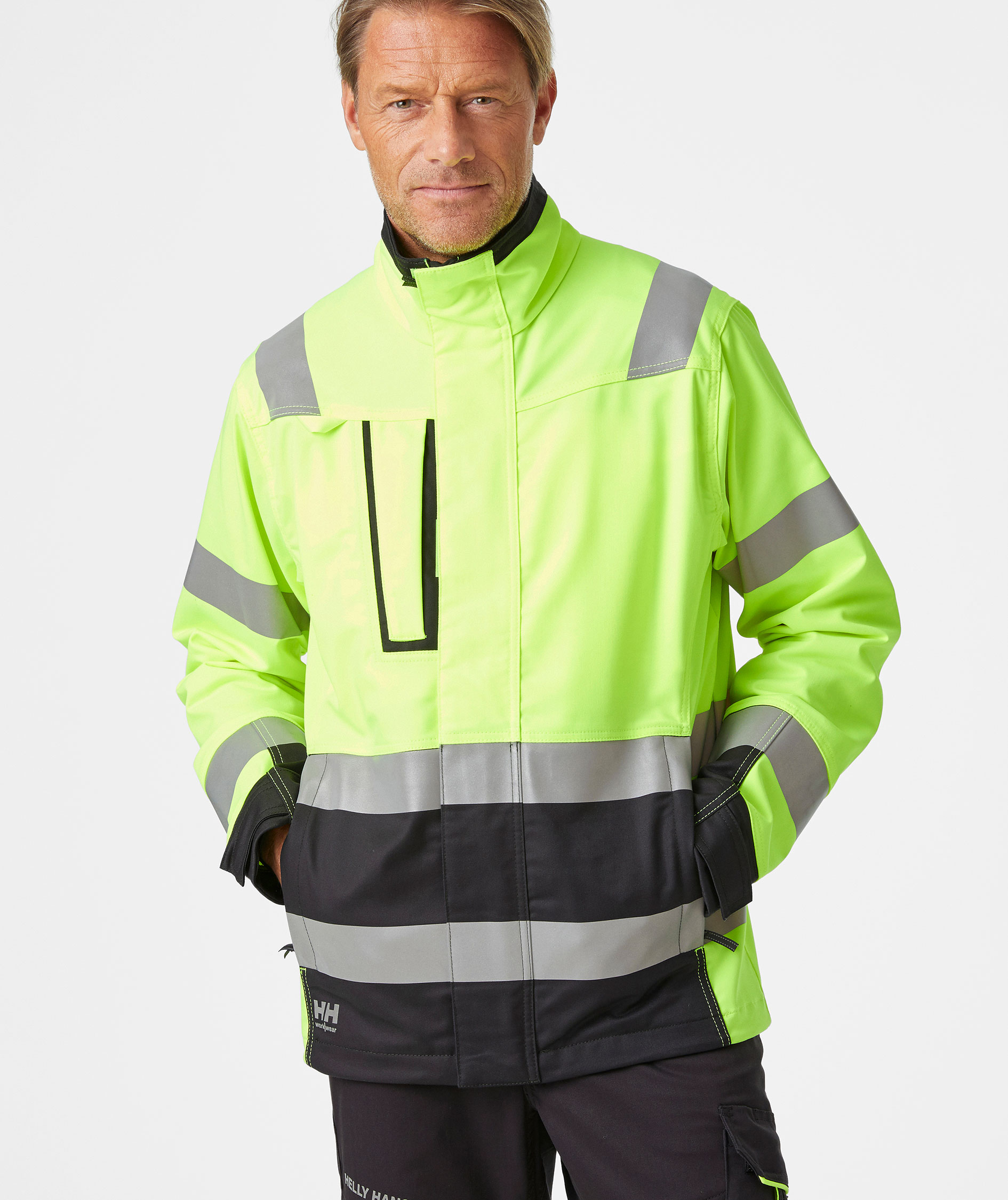Helly Hansen Alna 2.0 arbeidsjakke, Hi-vis gul/charcoal