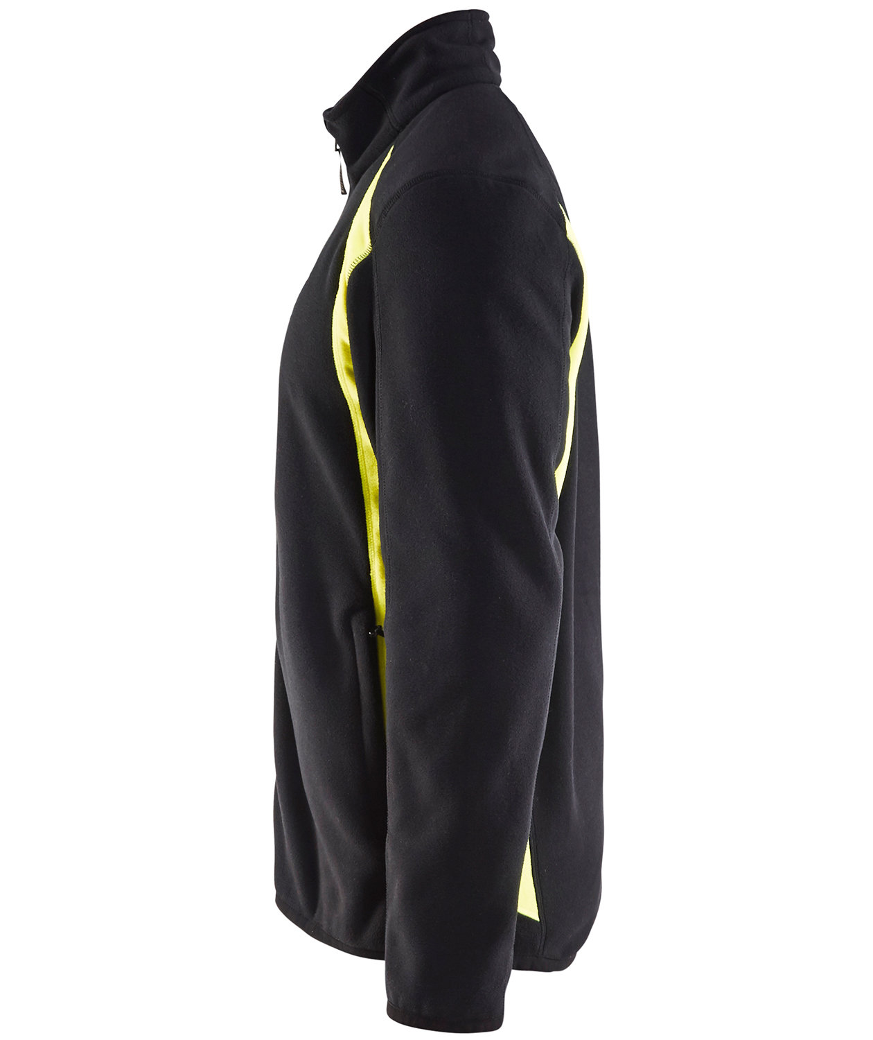 Bl&aring;kl&auml;der Unite fleecejakke, Svart/Hi-Vis Gul, large image number 2