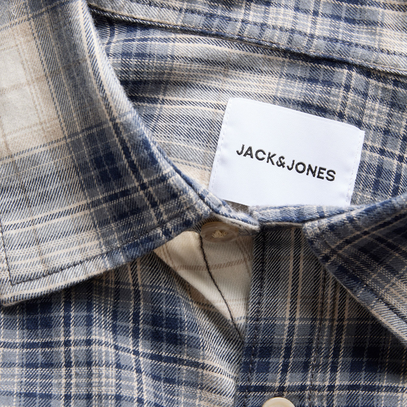 Jack & Jones JJJAMES flannel shirt, Cloud Dancer, large image number 2