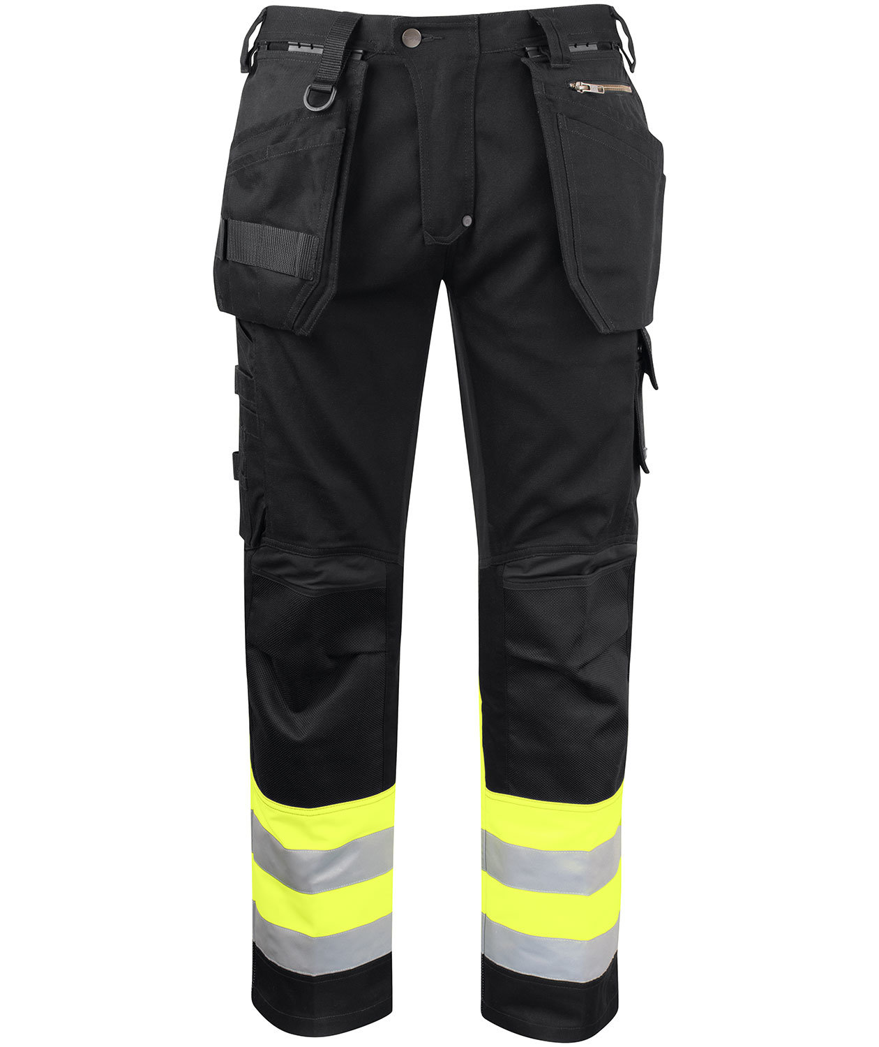 ProJob craftsman trousers 6524, Black/Hi-Vis Yellow