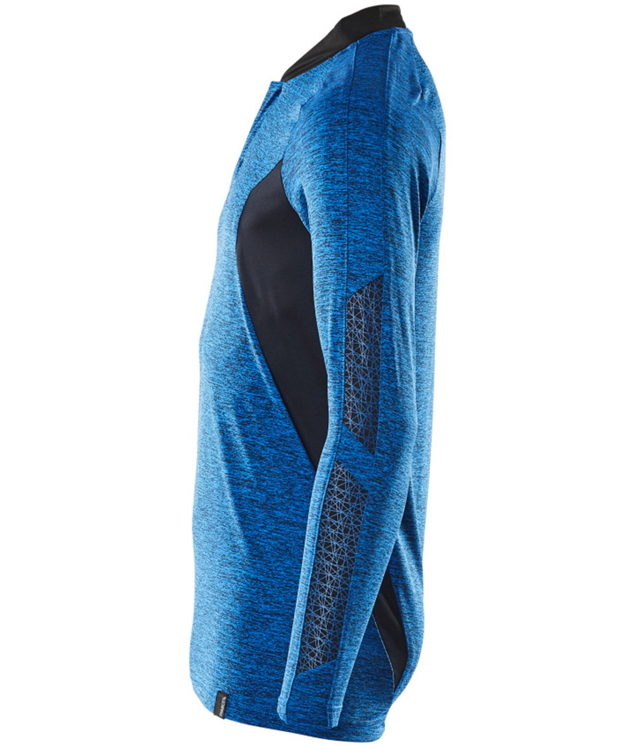 Mascot Accelerate Coolmax langermet polo T-skjorte, Asurbl&aring;/M&oslash;rk Marine, large image number 3