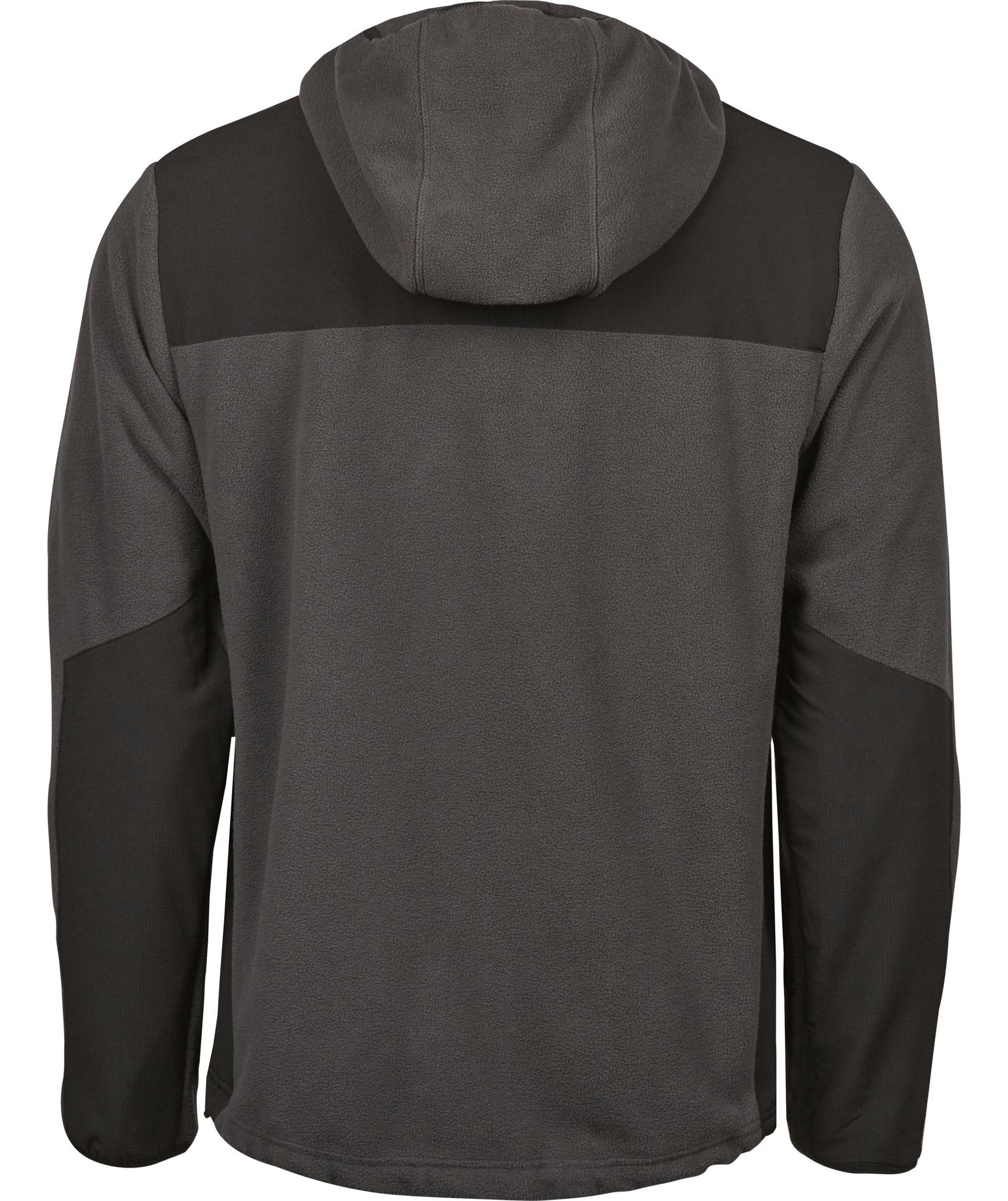 Tee Jays Mountain Hooded Fleecejacke, Asphalt/Schwarz, large image number 2