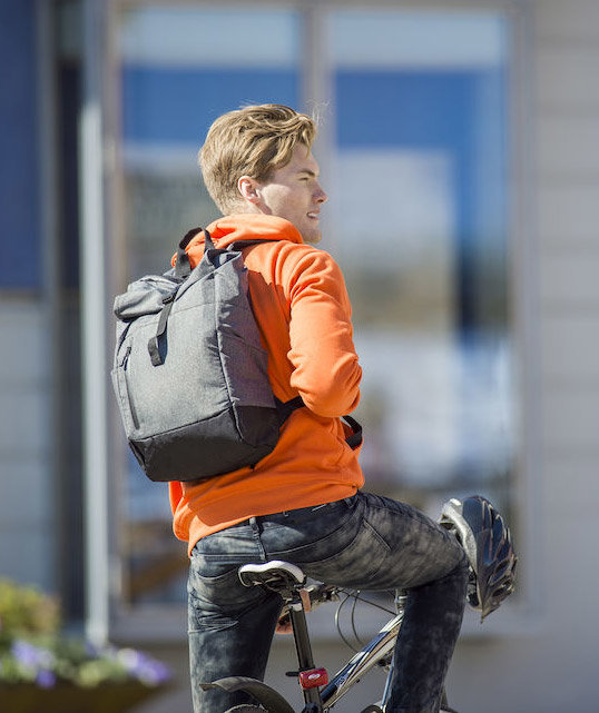 Clique Roll-Up ryggs&auml;ck 18L, Antracitgr&aring;, Antracitgr&aring;, large image number 7