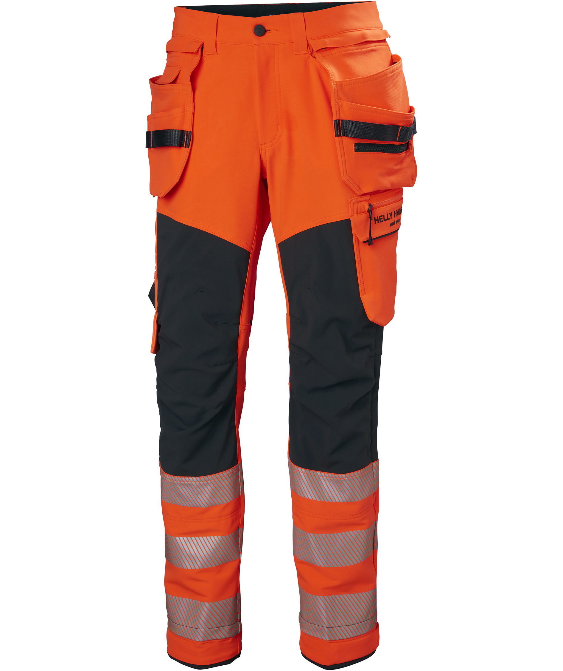 Helly Hansen ICU BRZ h&aring;ndv&aelig;rkerbukser full stretch, Hi-vis Orange/Ebony, large image number 0
