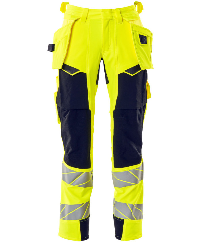 Mascot Accelerate Safe Handwerkerhose Full stretch, Hi-Vis Gelb/Dunkel Marine, Hi-Vis Gelb/Dunkel Marine, swatch