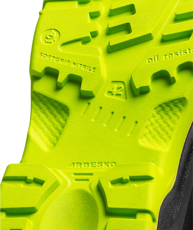Arbesko Ume&aring; 939 safety shoes S1P, Black/Lime, large image number 3