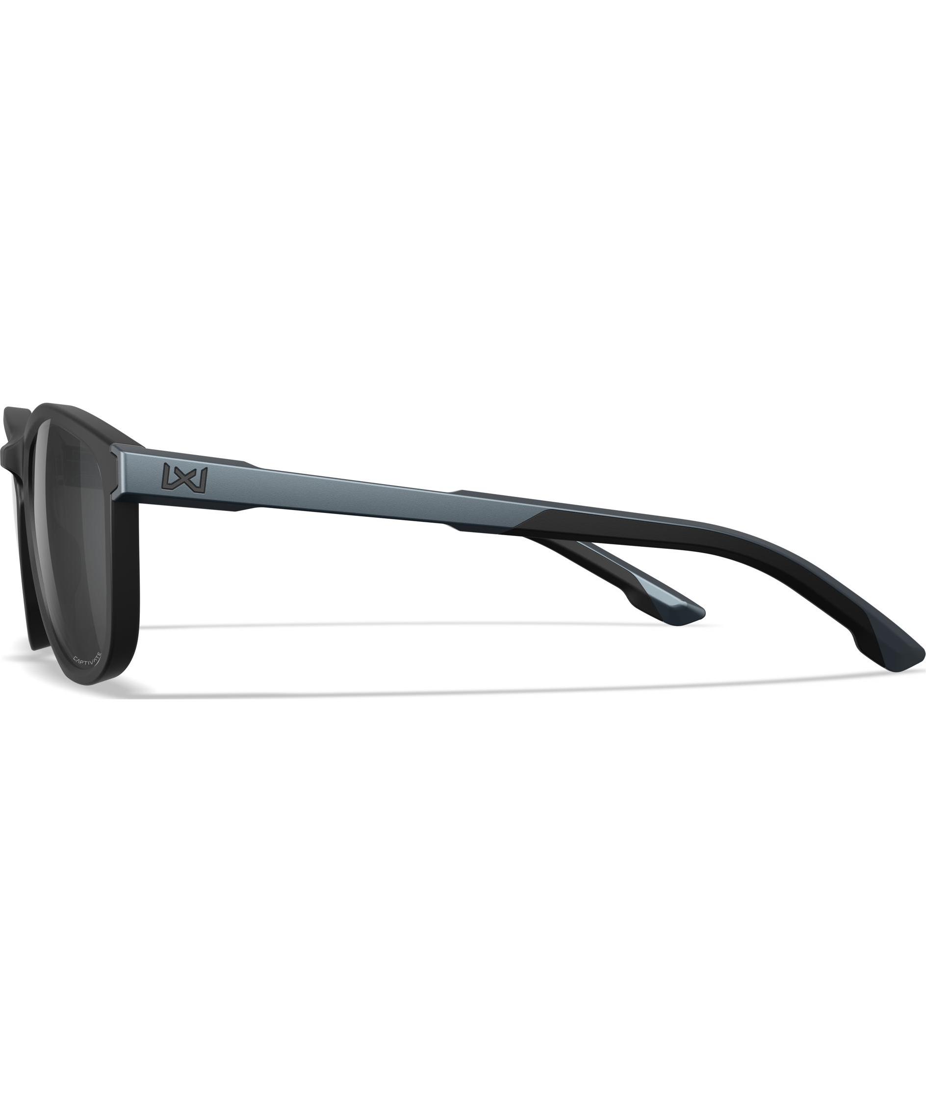 Wiley X WX Bravo solglas&ouml;gon, Matte Black/Graphite Grey/Black Mirror, Matte Black/Graphite Grey/Black Mirror, large image number 2