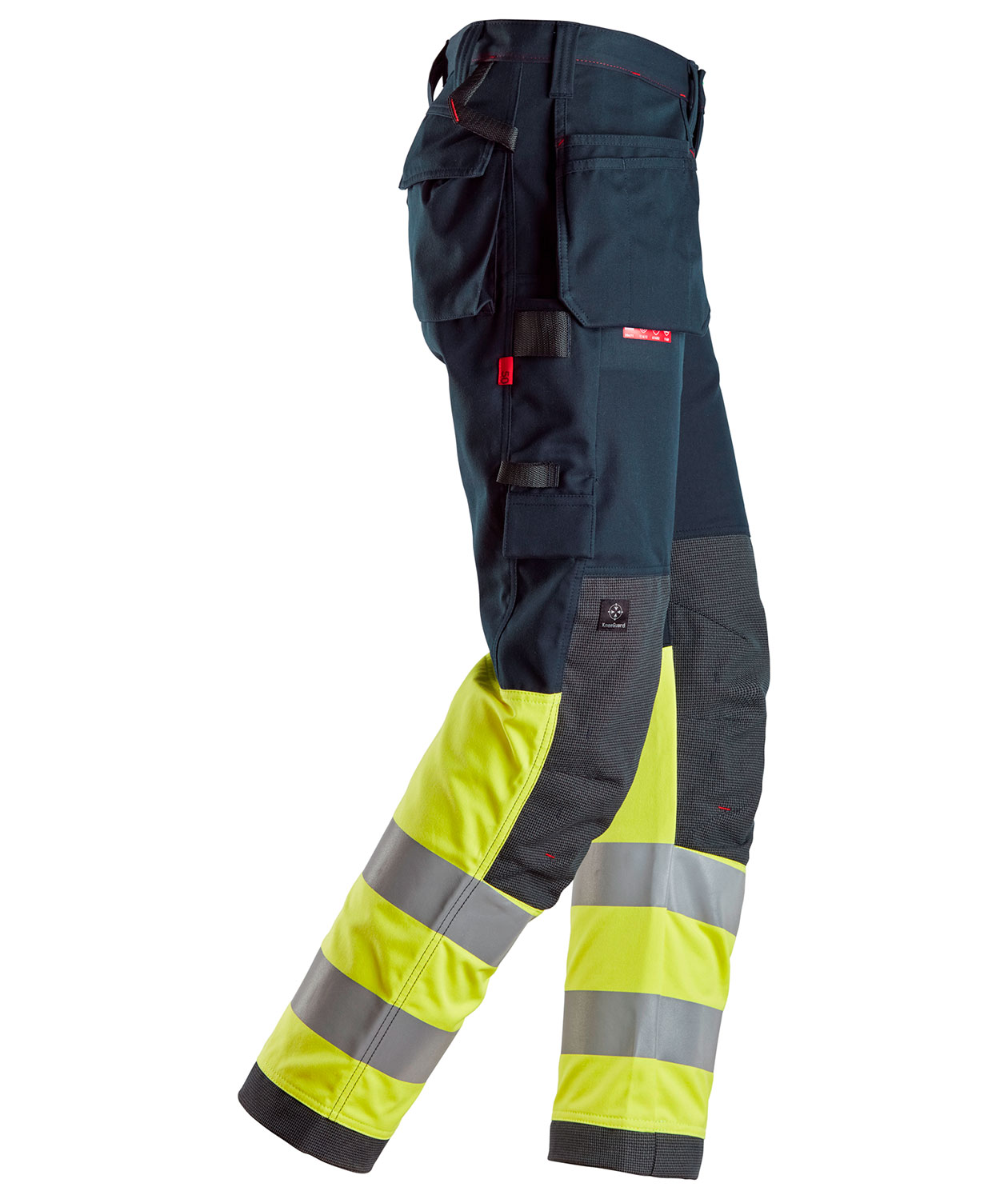 Snickers ProtecWork hantverksbyxa, Navy/Hi-Vis gul, large image number 3