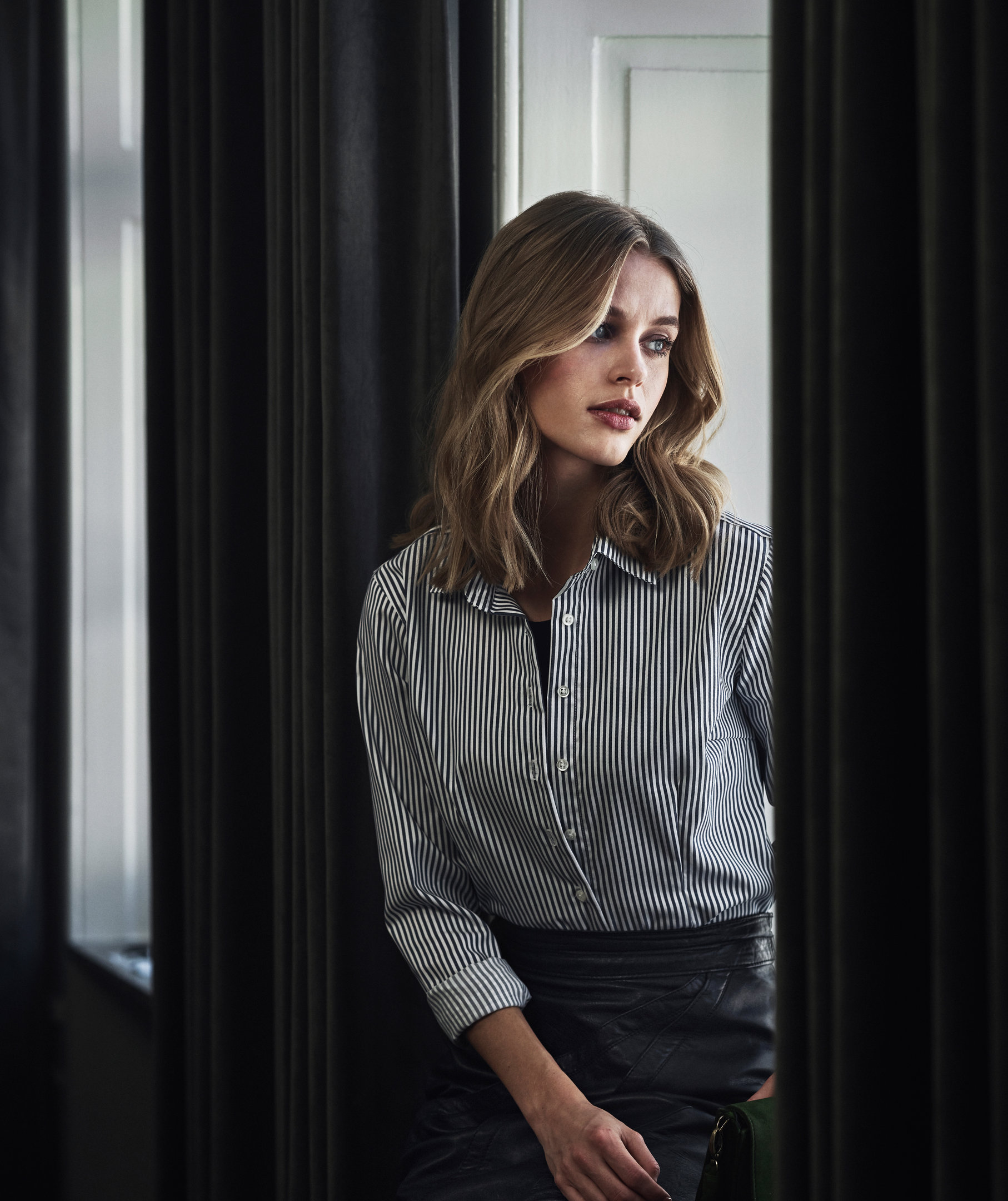 Seven Seas Kadet modern fit women's shirt, Navy, large image number 5