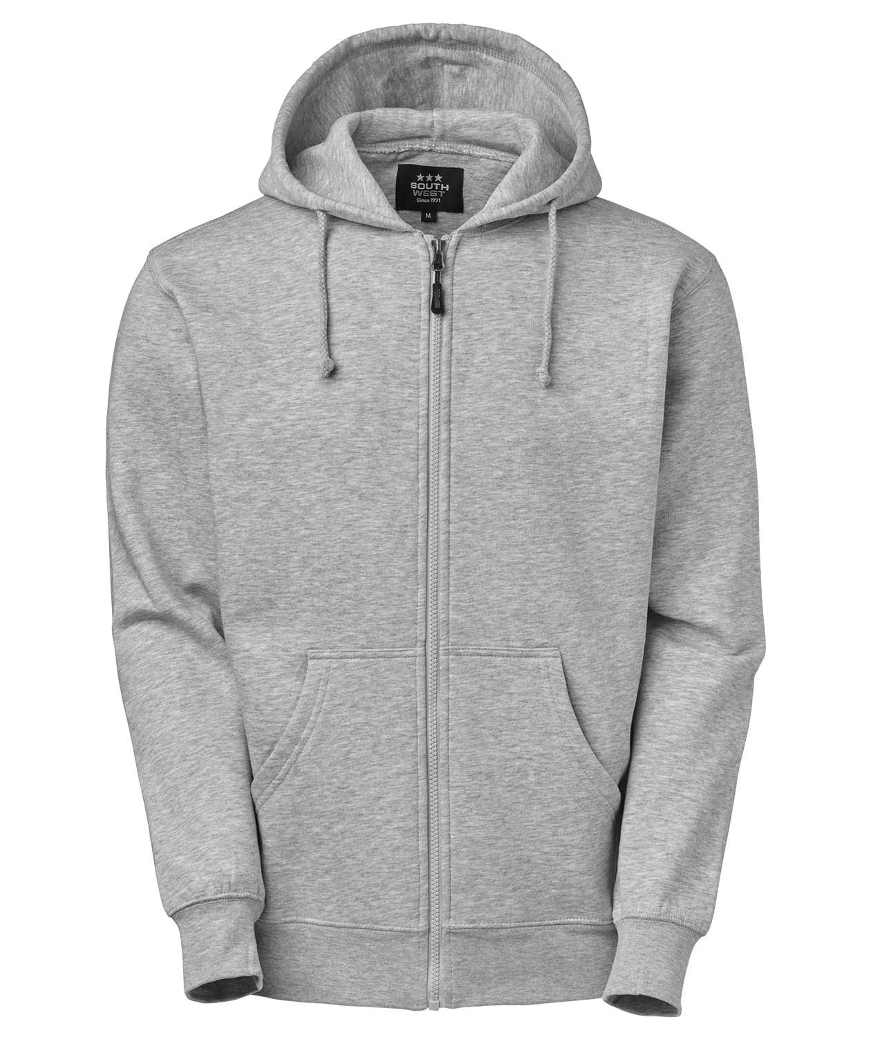 South West Parry hoodie med blixtl&aring;s, Gr&aring; Melange