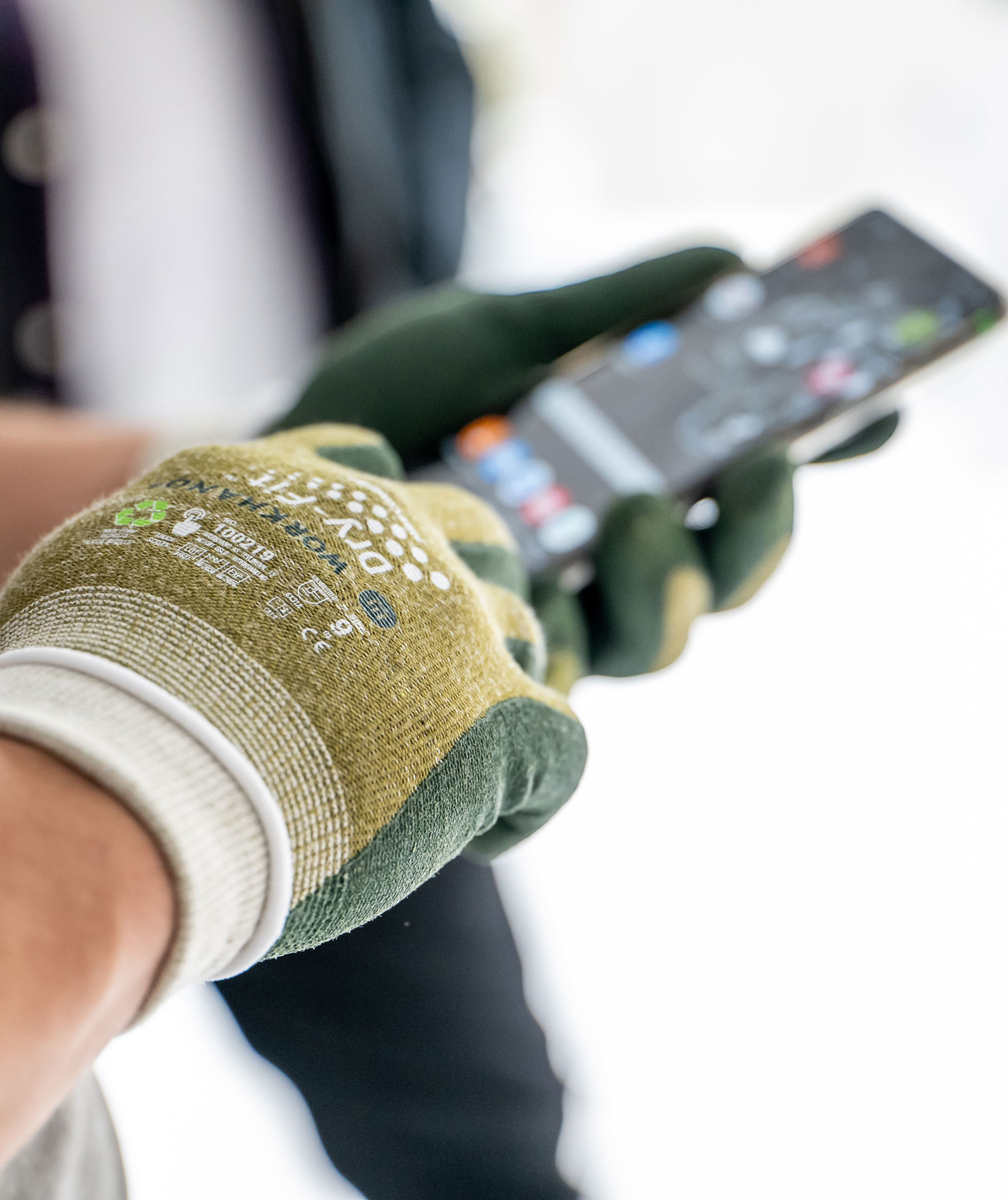 Workhand Dry-Fit Airflow montagehandsker, Khaki/Gr&oslash;n, large image number 3