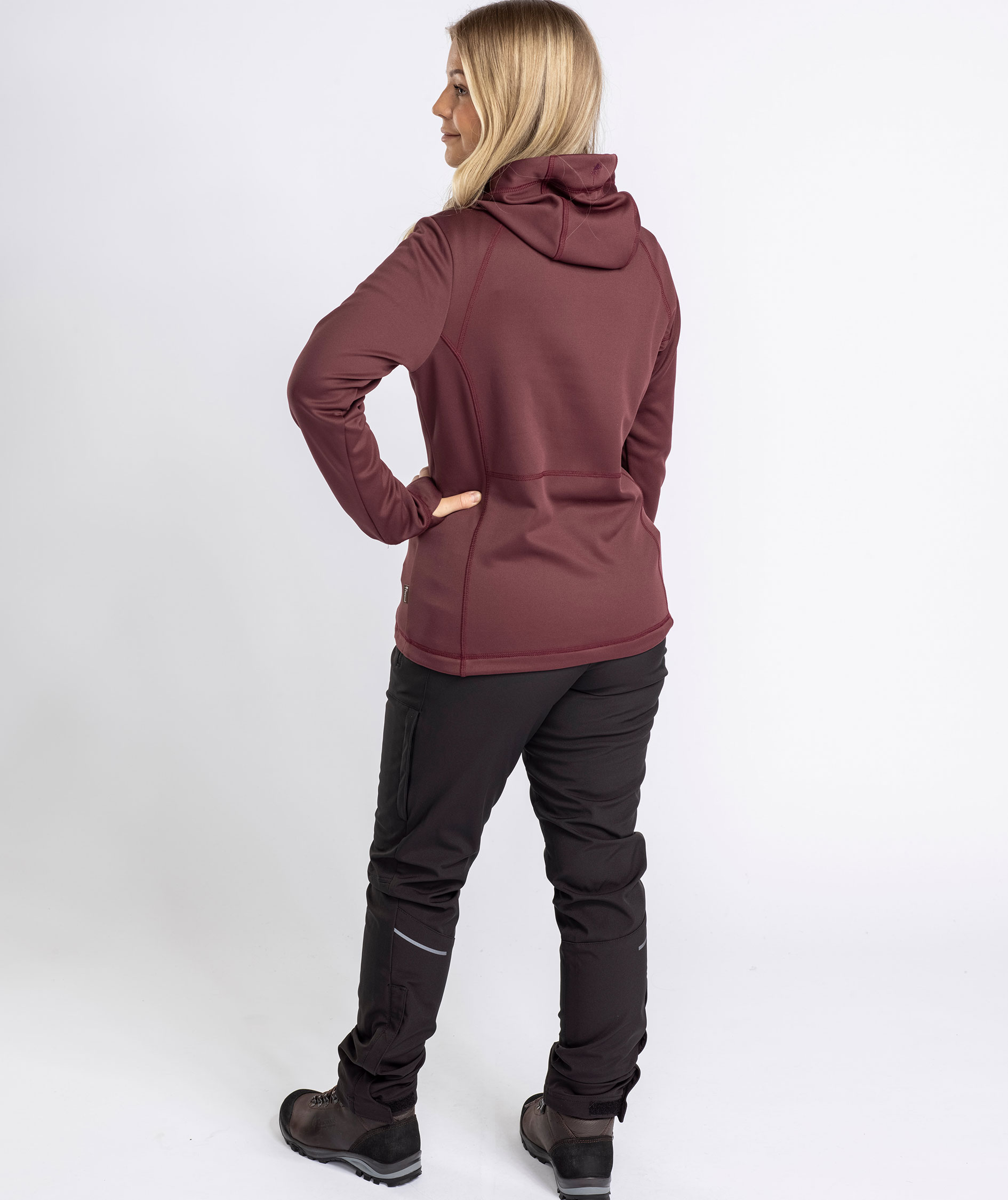 Pinewood Finnveden dame fleecejakke, Earth Plum, large image number 8