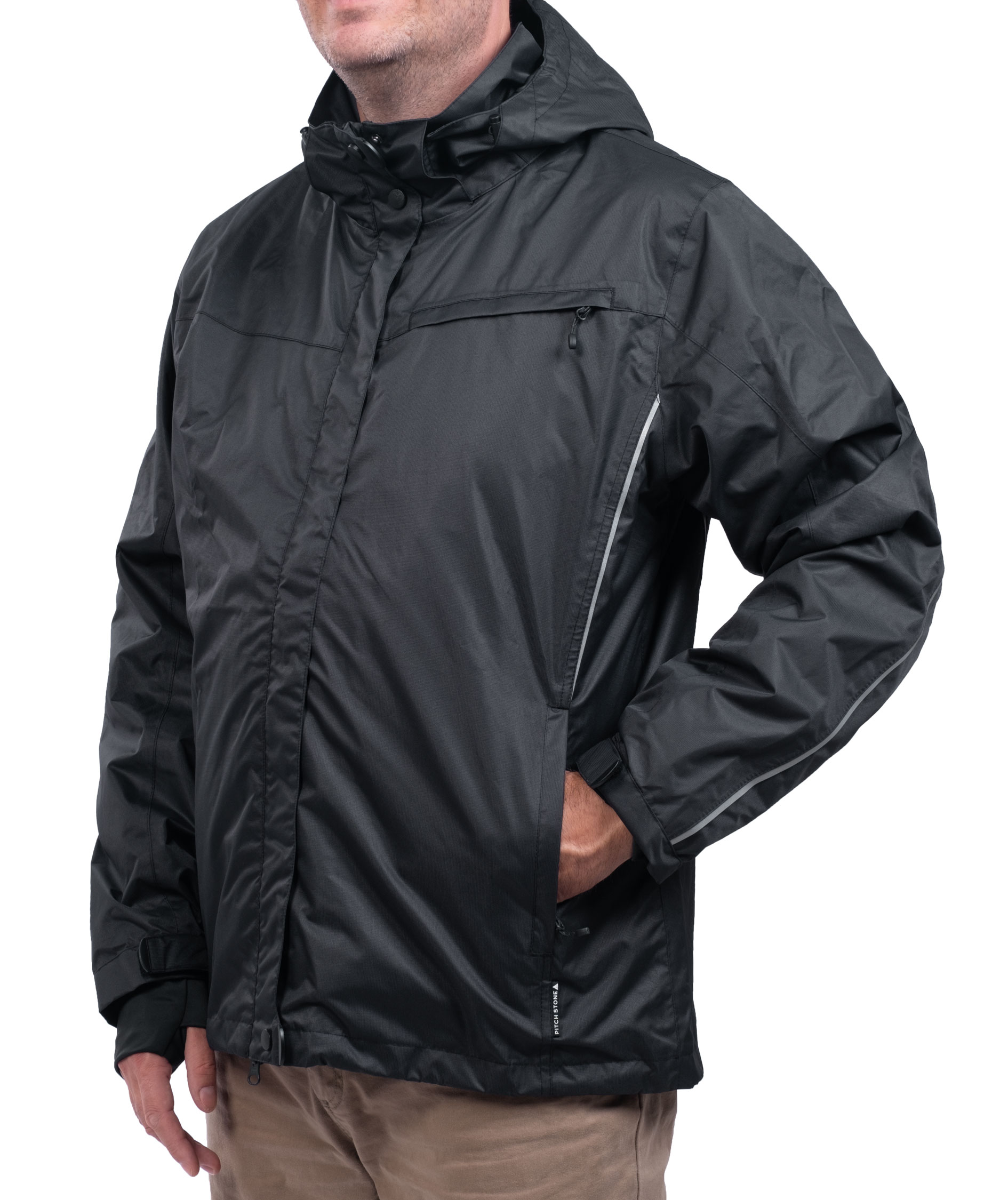 Pitch Stone Active-Pro Zip-in regnjacka, Black