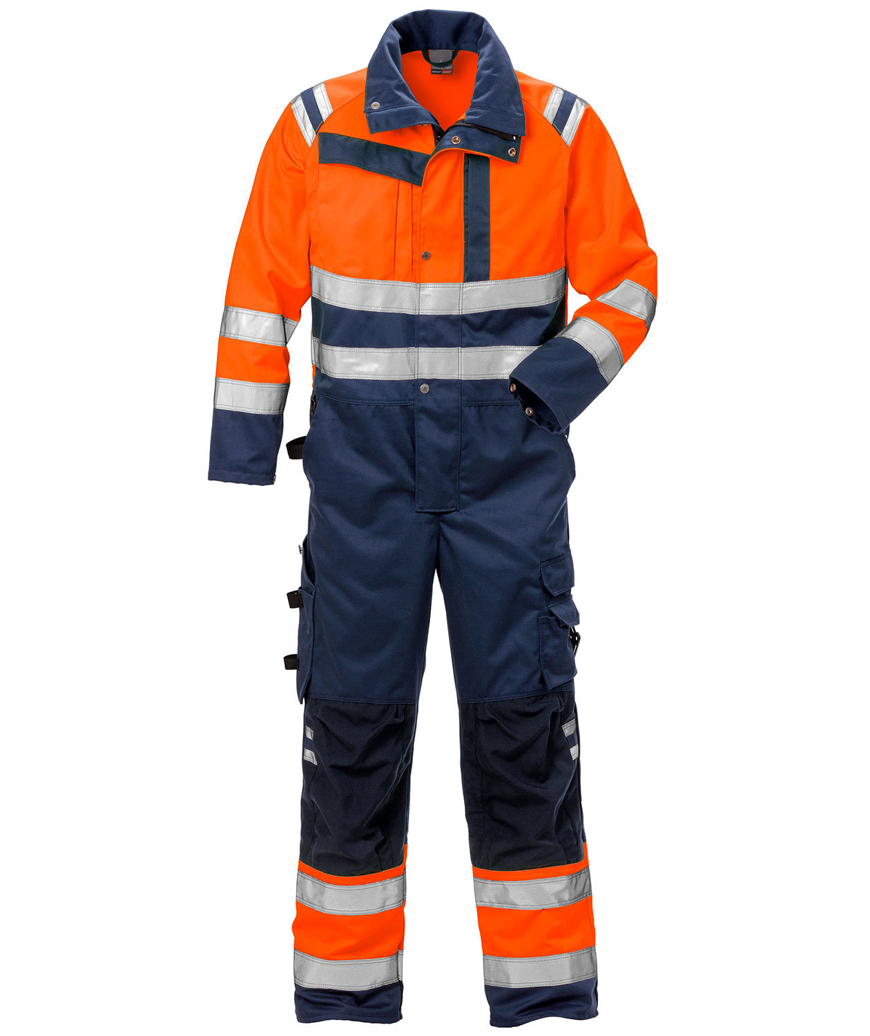 Fristads kjeledress 8026, Hi-vis Oransje/Marinebl&aring;