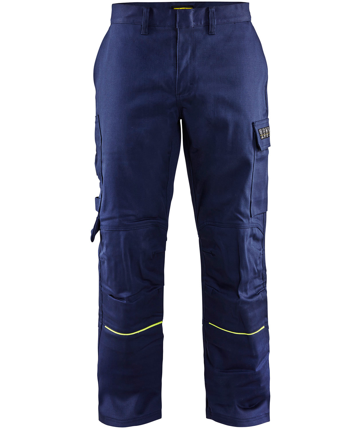 Bl&aring;kl&auml;der Anti-Flame sveisebukse, Marine/Hi-Vis gul
