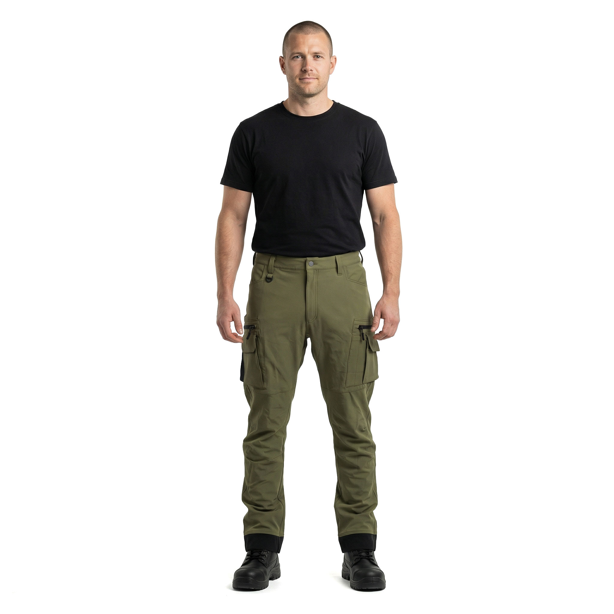 Worksafe service trousers full stretch, Olive green, large image number 2