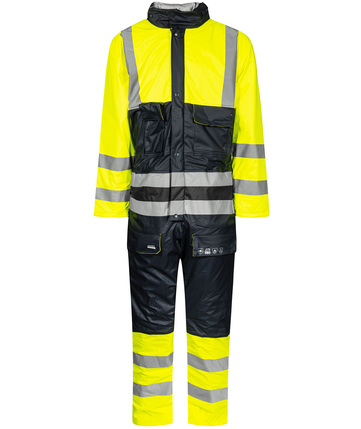 Lyngs&oslash;e Multinorm PU termooverall, Varsel gul/marinbl&aring;