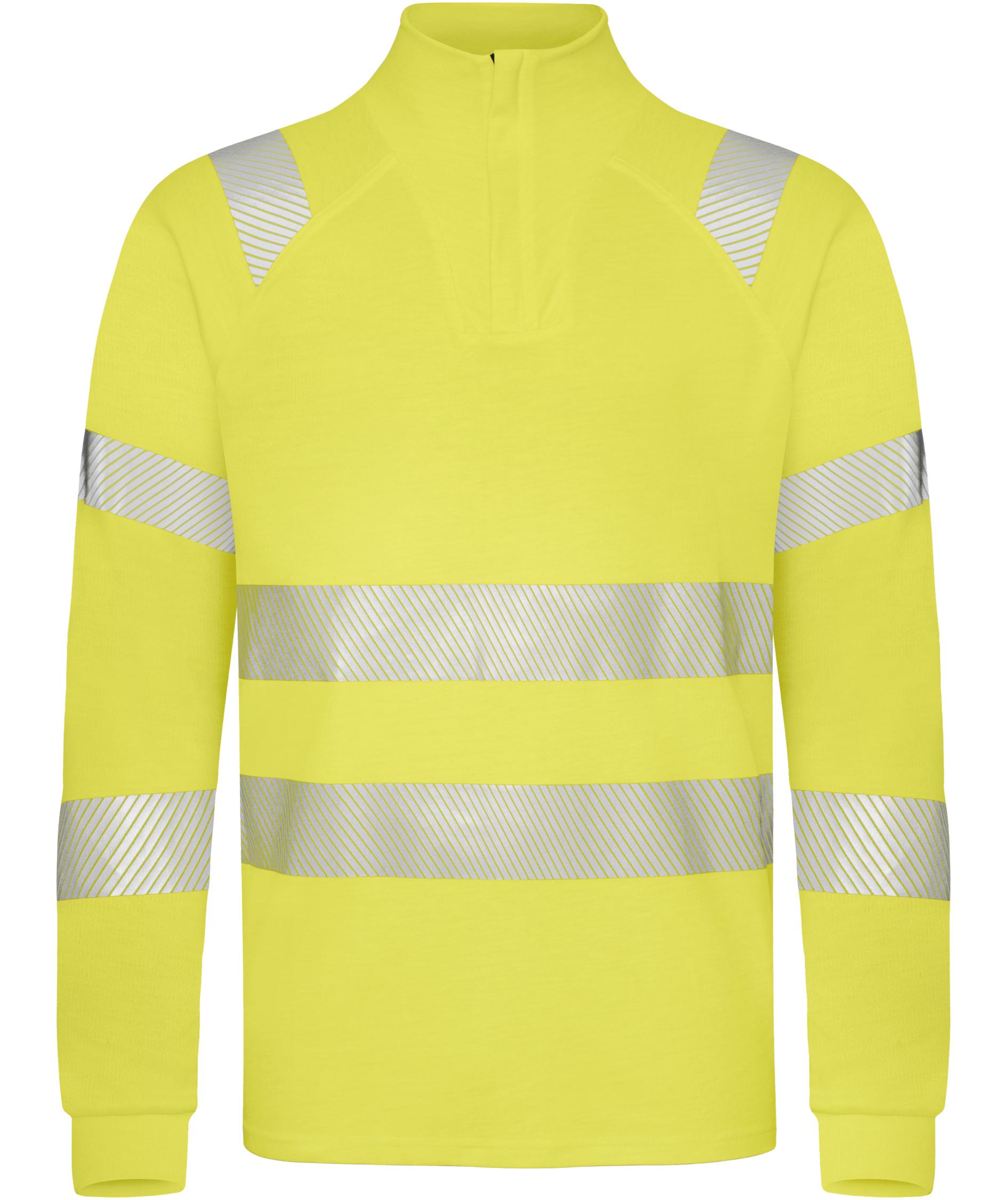Tranemo FR half zip sweatshirt, Hi-viz yellow