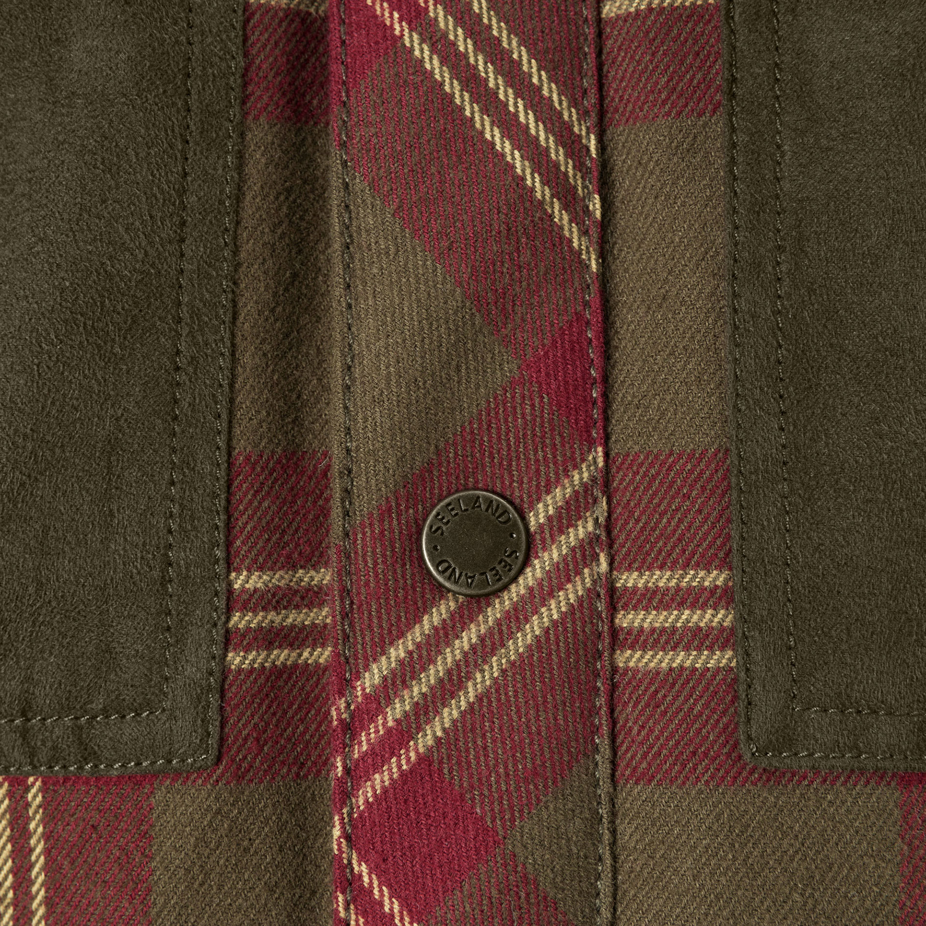 Seeland Vancouver flannel  overshirt, Red Check, large image number 7