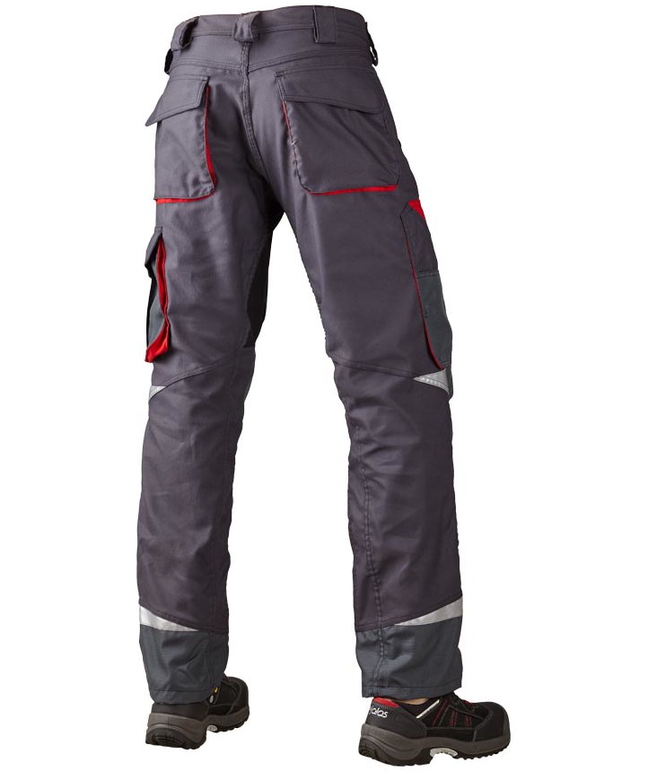 J.A.K. work trousers 1601, Grey/Red