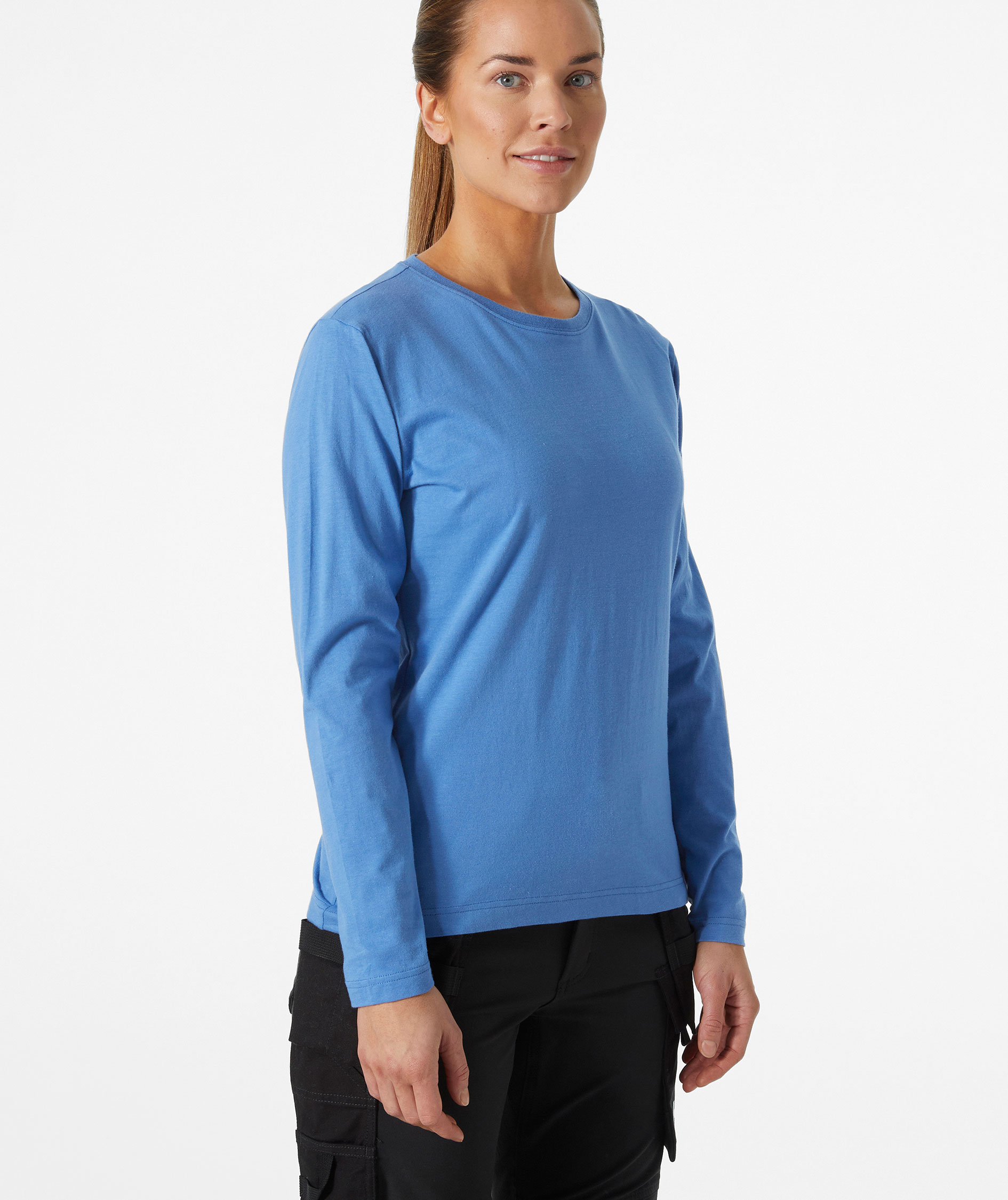 Helly Hansen Classic lang&aelig;rmet dame T-shirt, Stone Blue