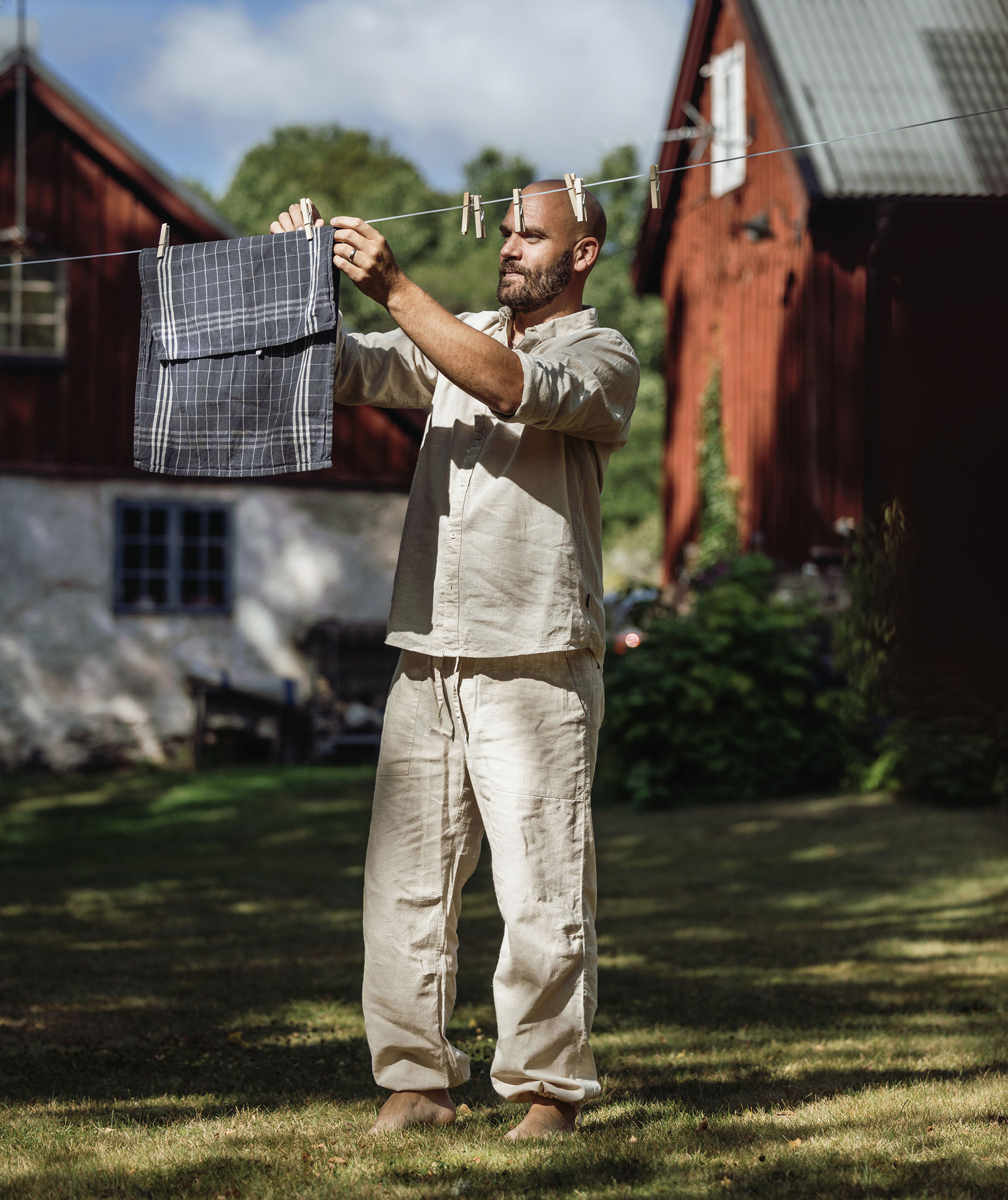 Pinewood V&auml;rnamo InsectSafe skjorte, Linen Beige, large image number 1