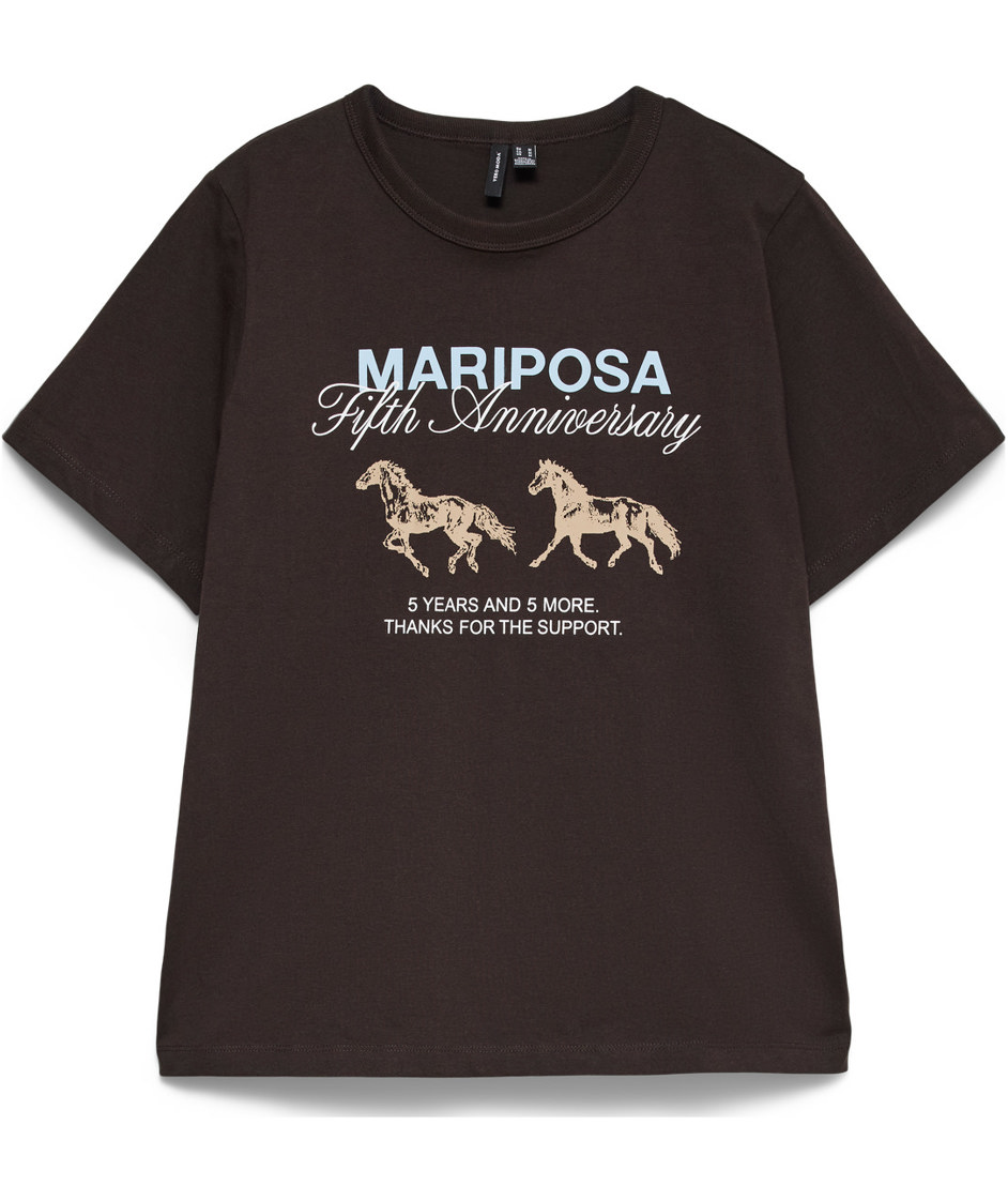 Vero Moda VMBILDA ANITA T-shirt, Chocolate Torte