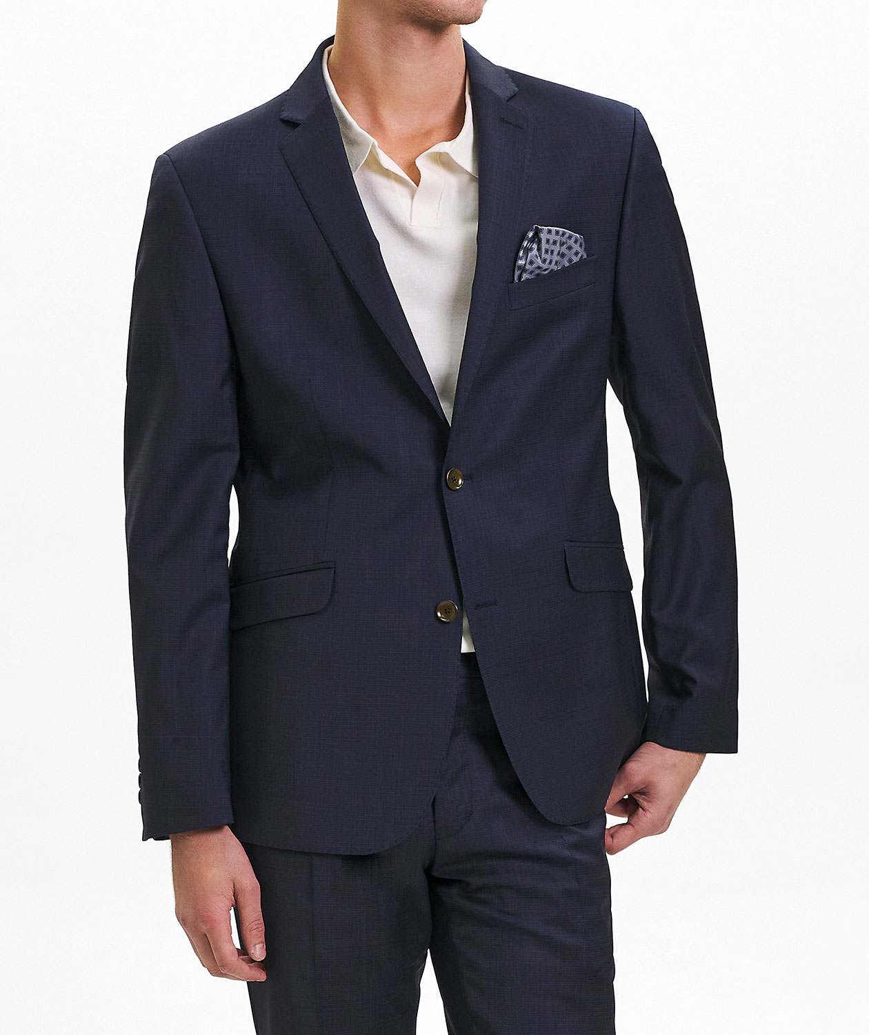 Sunwill Weft Stretch Water Repellent Modern fit kavaj, Navy