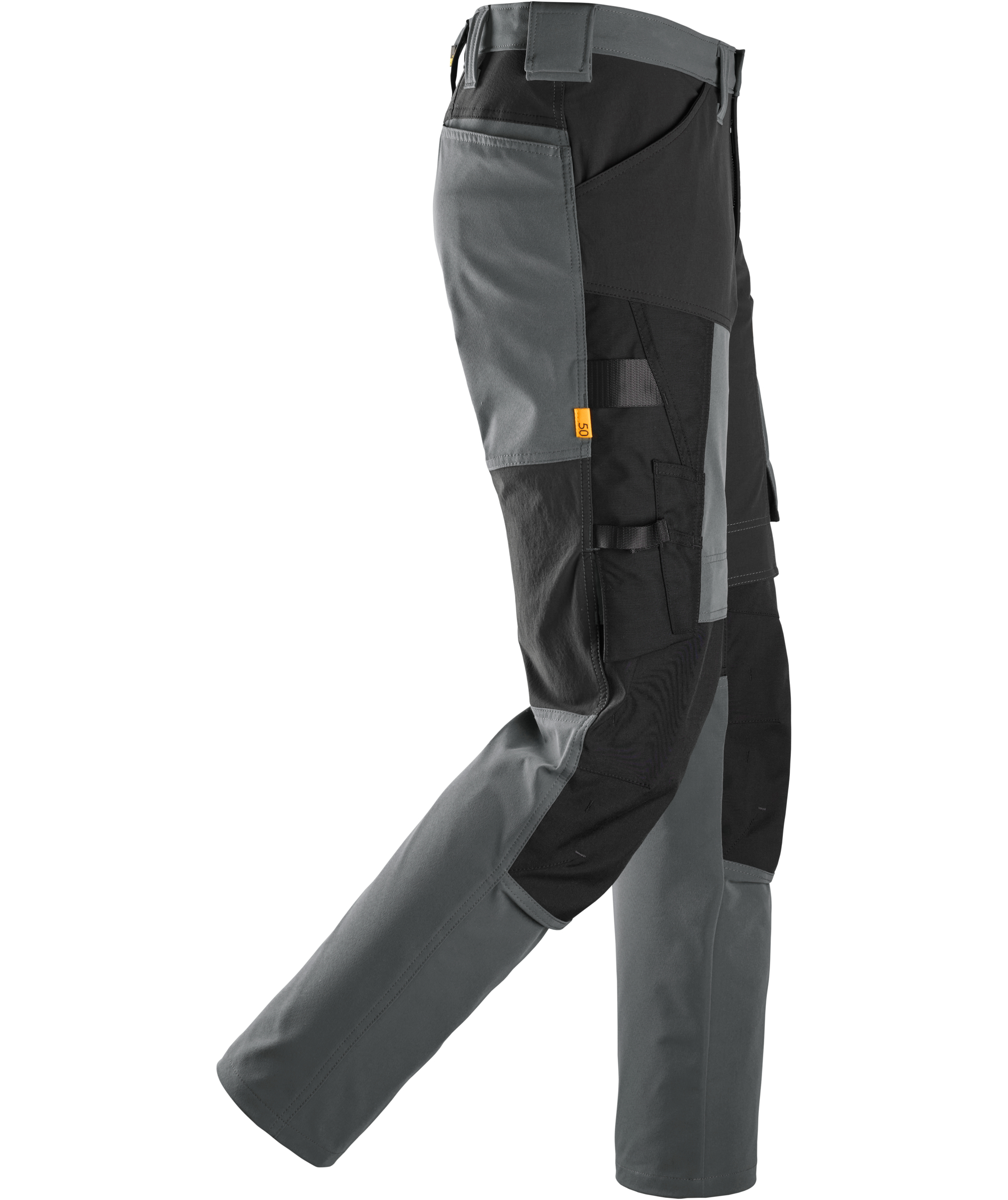 Snickers AllroundWork arbeidsbukse 6318 full stretch, Steel Grey/Black, large image number 2