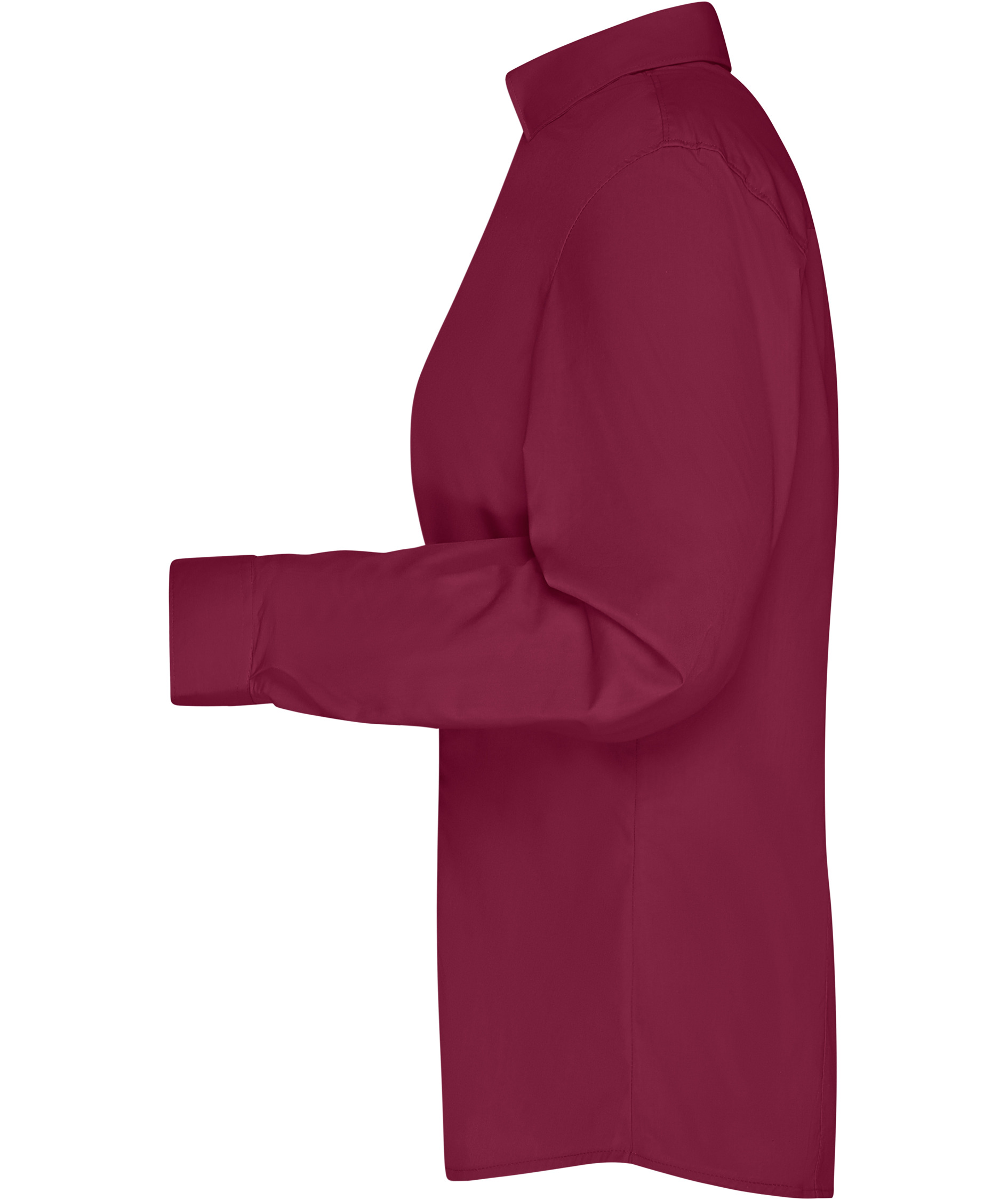 James & Nicholson modern fit skjorta dam, Vinr&ouml;d, large image number 3