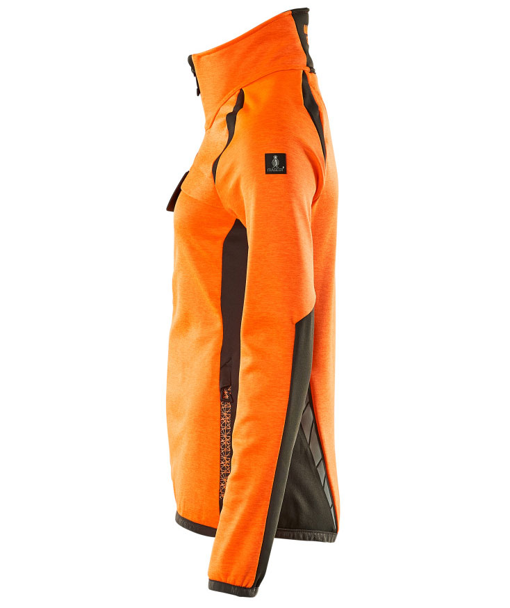 Mascot Accelerate Safe women's fleece sweater, Hi-vis Orange/Dark anthracite, large image number 3