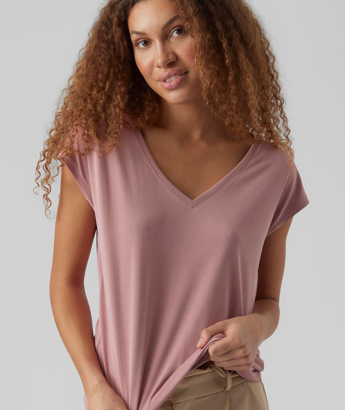 Vero Moda VMFILLI women's T-shirt, Nostalgia Rose, large image number 3