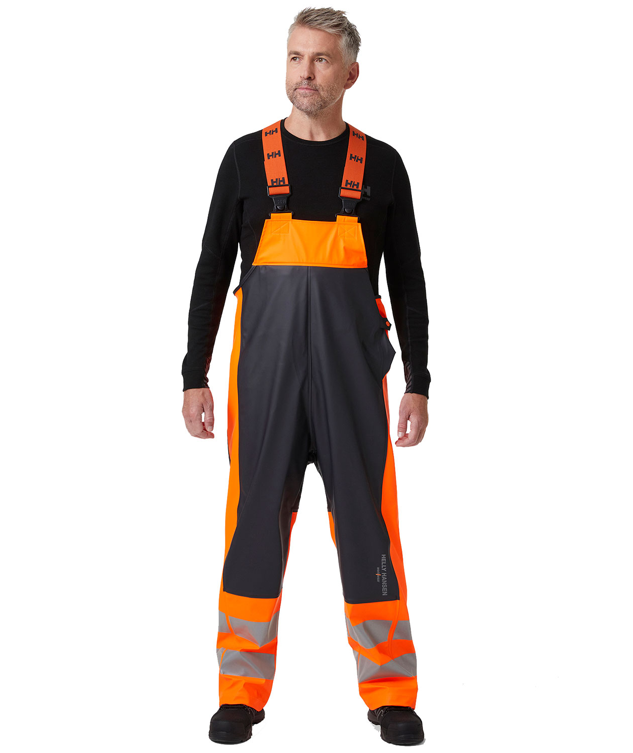 Helly Hansen Alna 2.0 regn selebukse, Ebony/Hi-Vis Oransje