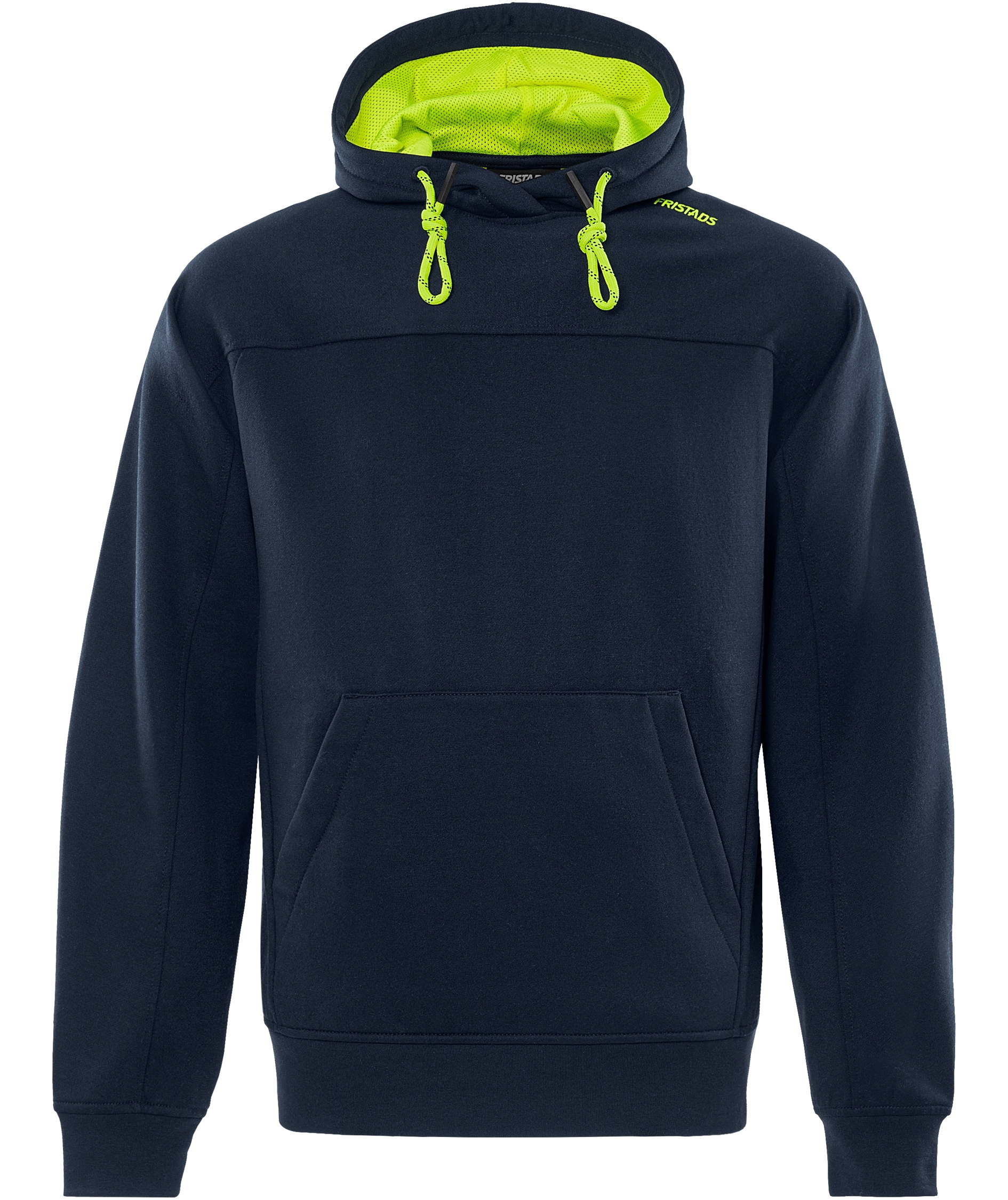 Fristads hettegenser 7551 GSM, M&oslash;rk Marine/Hi-Vis Gul