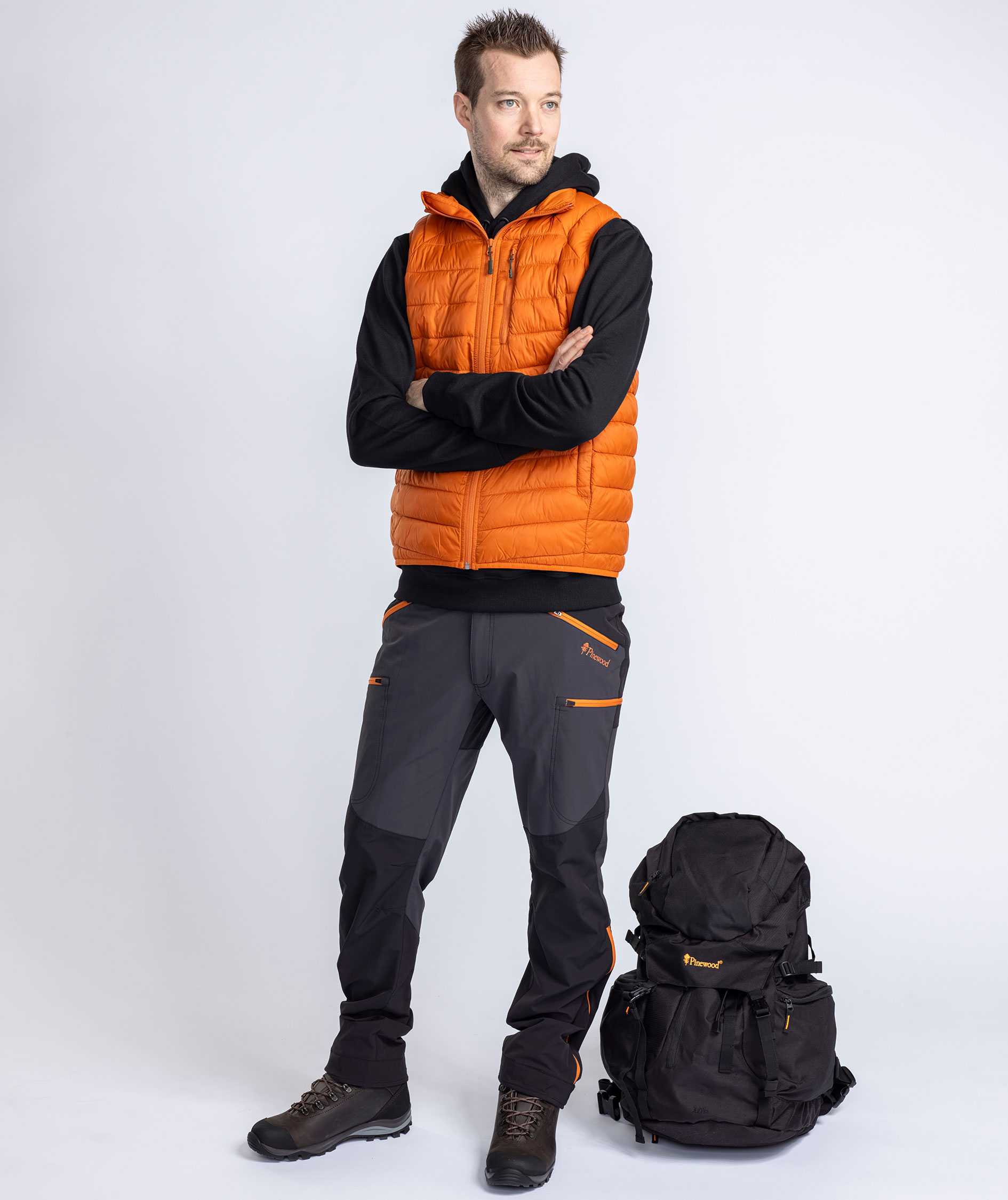 Pinewood Abisko Insulation vatteret vest, Burned Orange, large image number 7