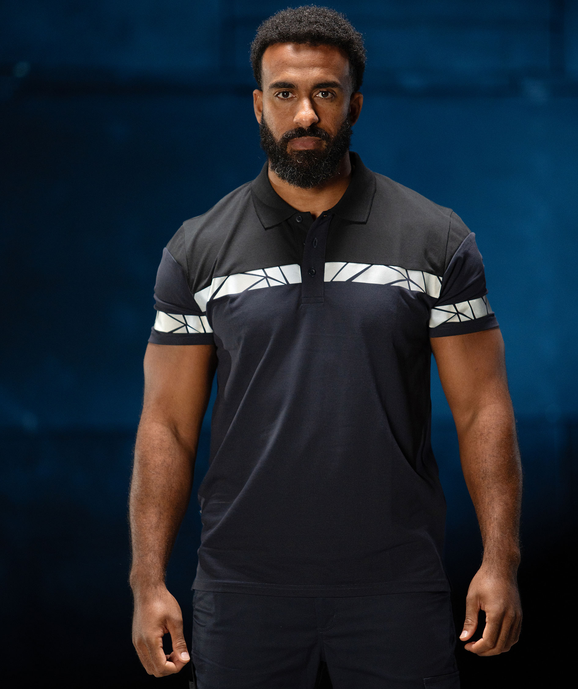 ProJob polo shirt 7003, Marine Blue/Black, large image number 1