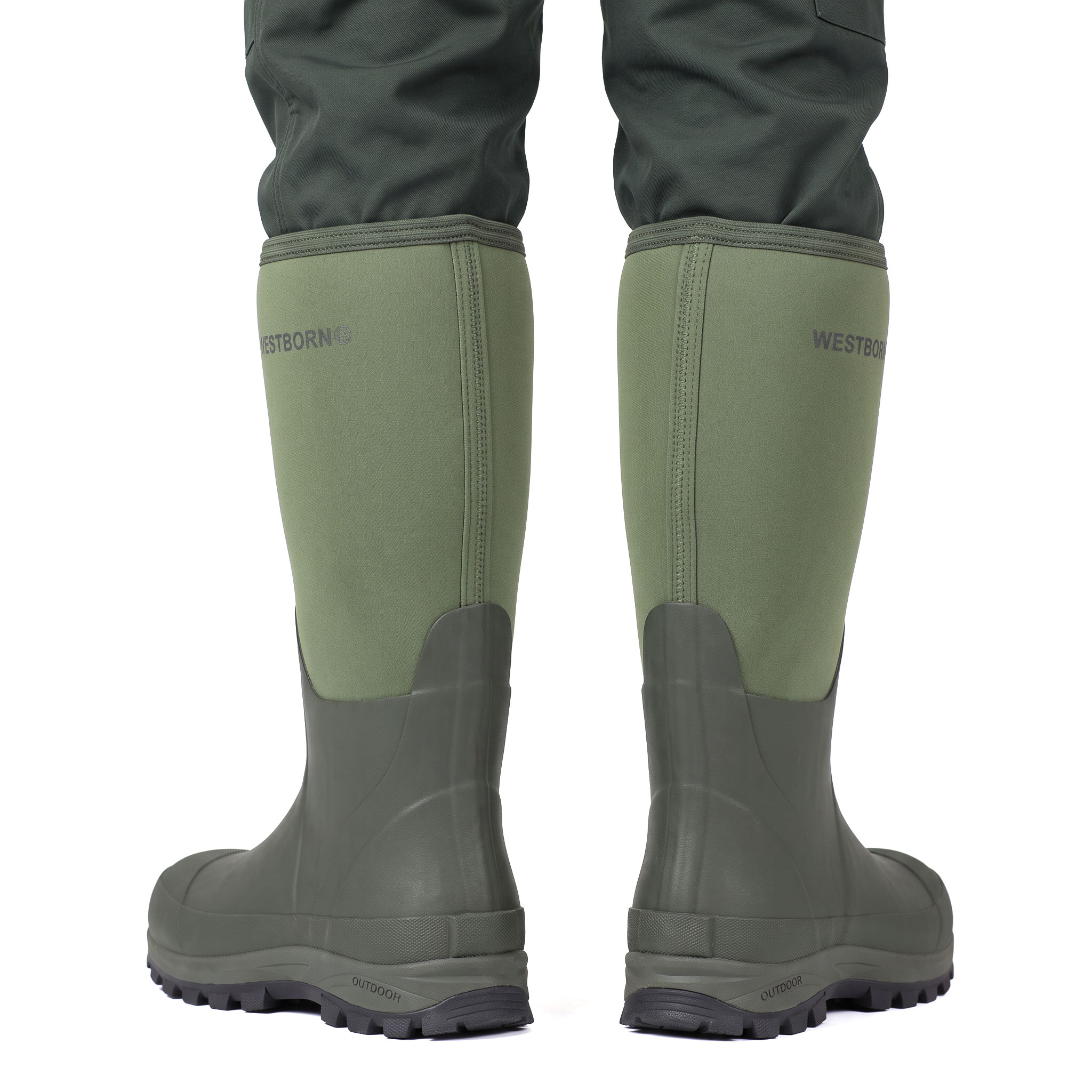 2:a sortering Westborn gummist&ouml;vlar, Olive green, large image number 3