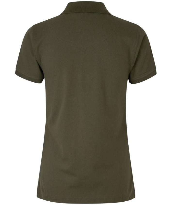 ID dame Pique Polo T-shirt med stretch, Oliven