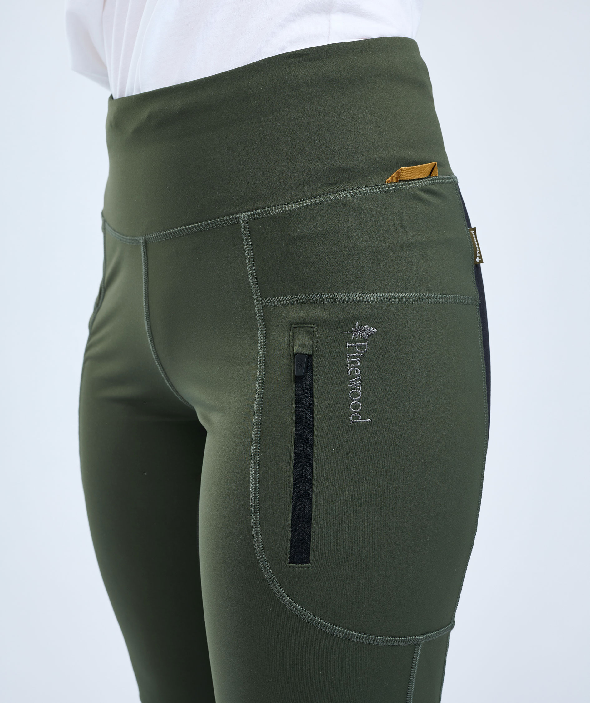 Pinewood Finnveden Active Tights 2.0 dametights, Moss green, large image number 4