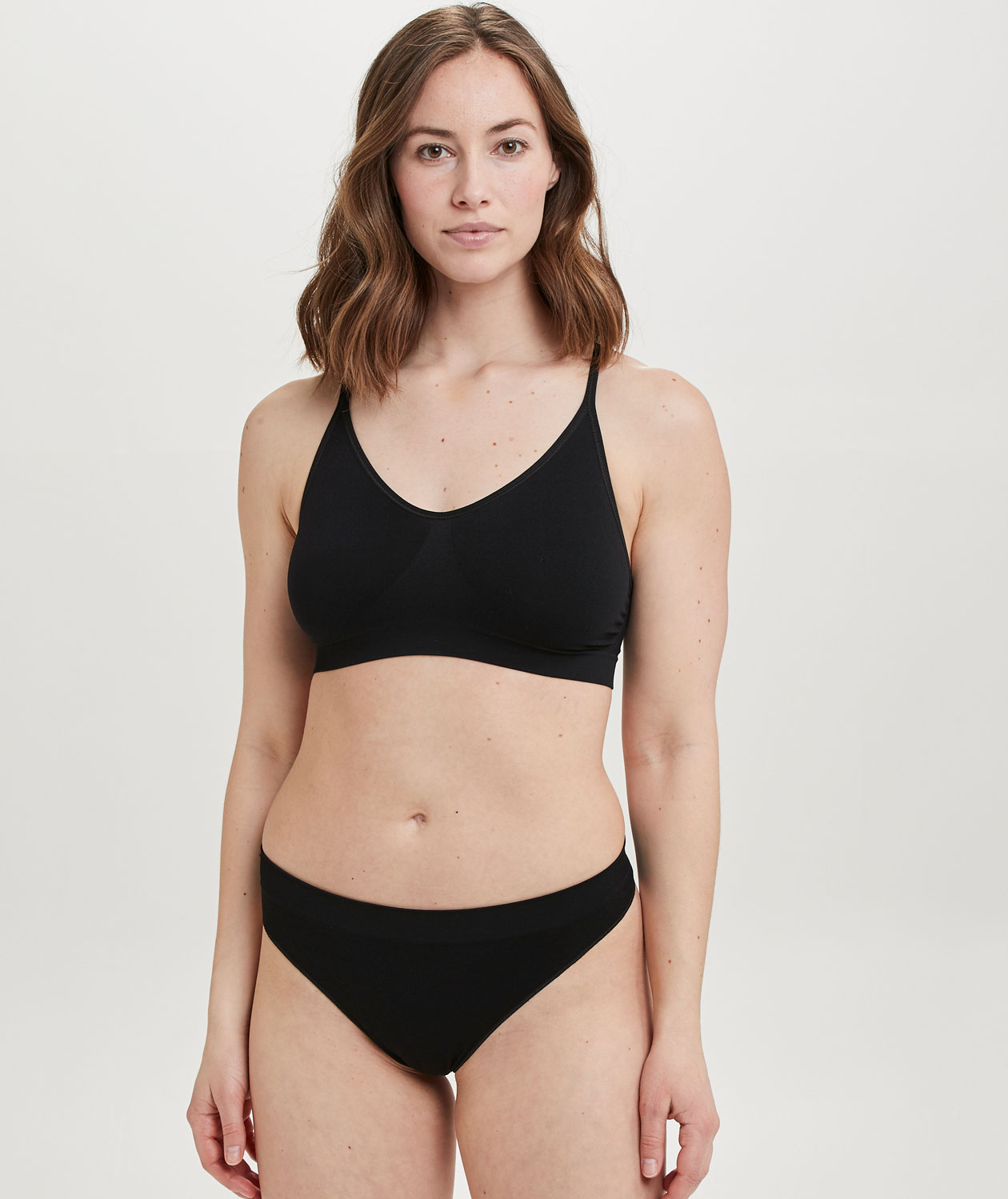 Decoy Microfiber thong Dam, Svart