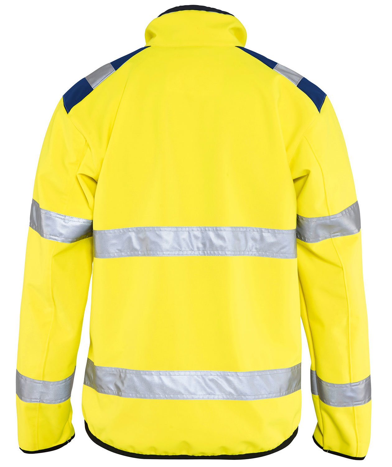 Bl&aring;kl&auml;der softshelljakke, Hi-vis gul/marinebl&aring;