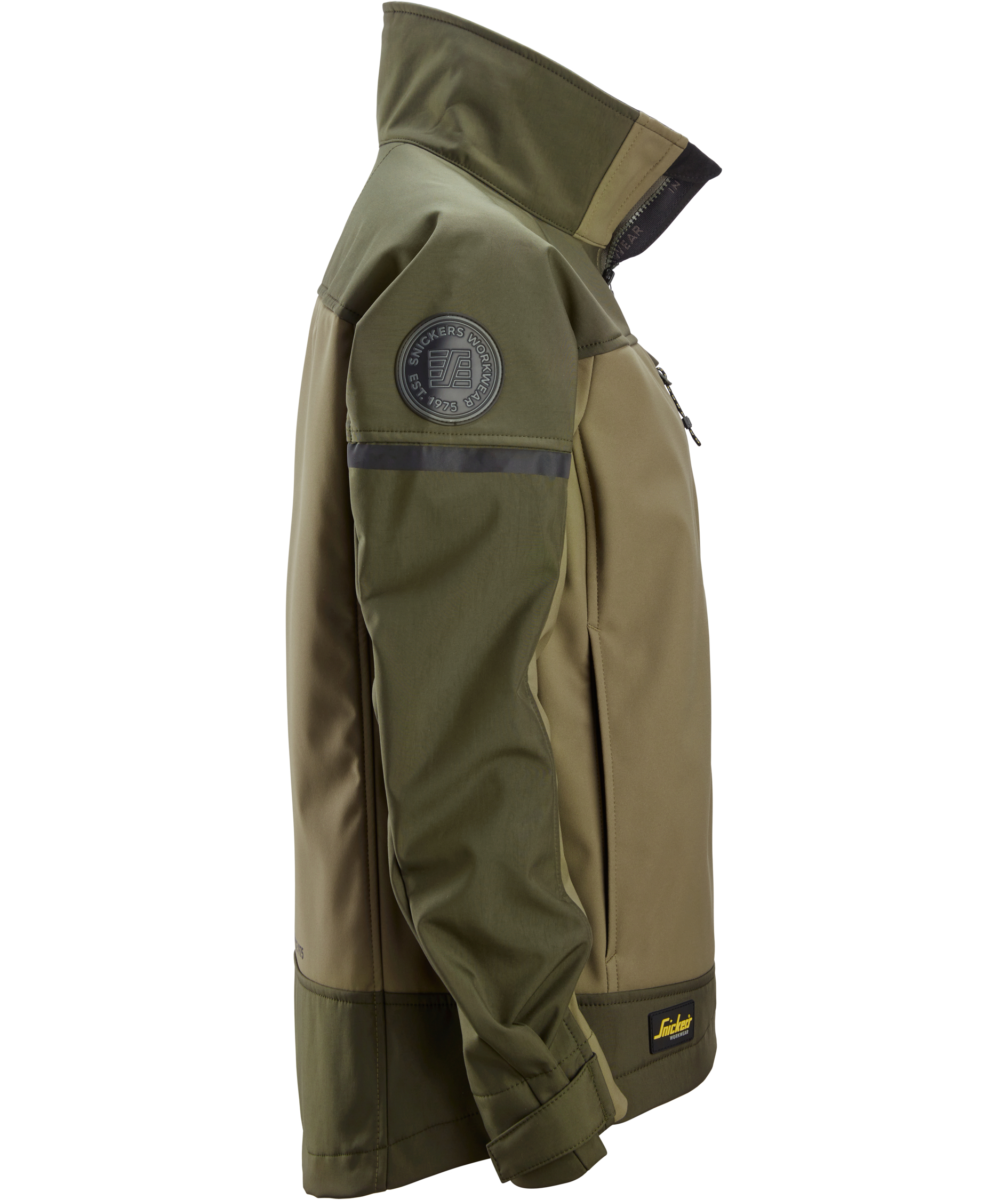 Snickers AllroundWork dame softshelljakke 1276, Khaki Green/Dark Khaki Green, large image number 2