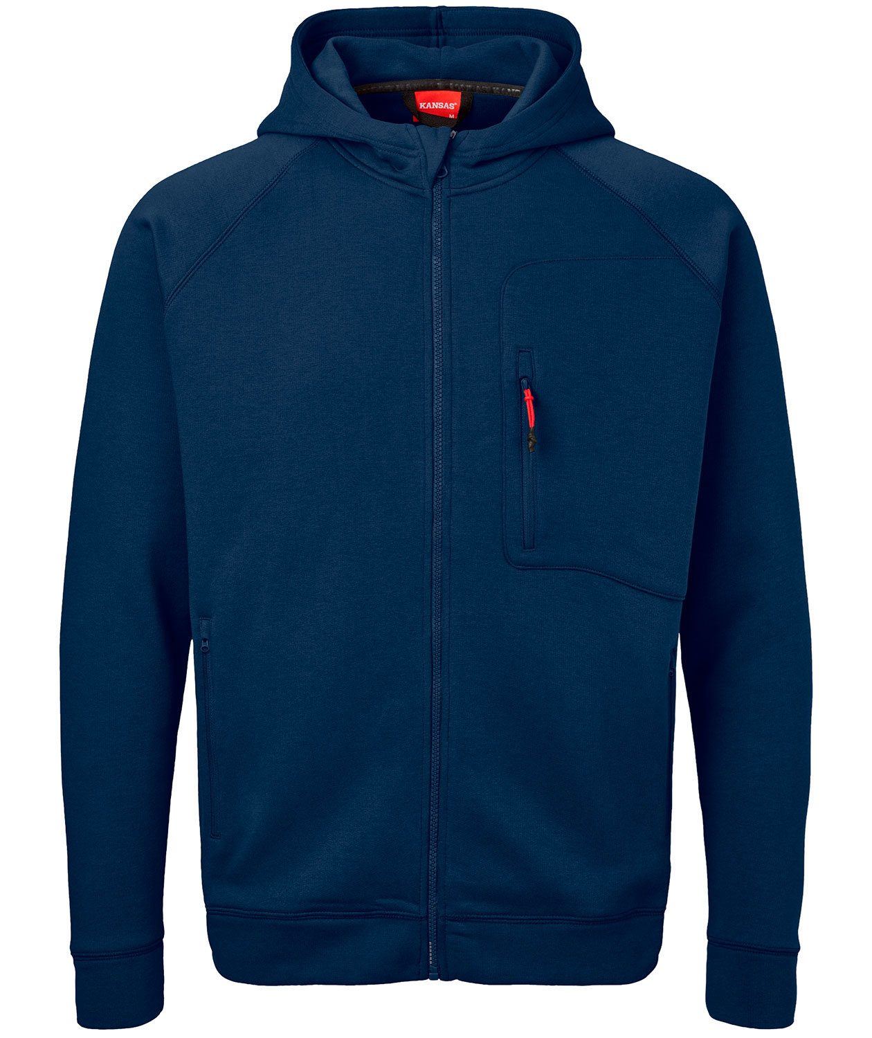 Kansas Icon X hoodie med blixtl&aring;s, M&ouml;rk Marin