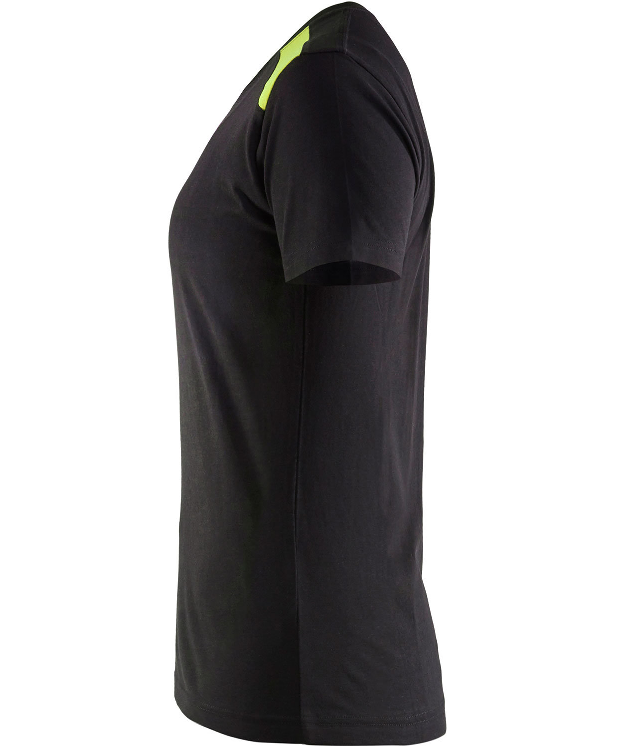 Bl&aring;kl&auml;der dame T-shirt, Sort/Hi-Vis Gul, large image number 2
