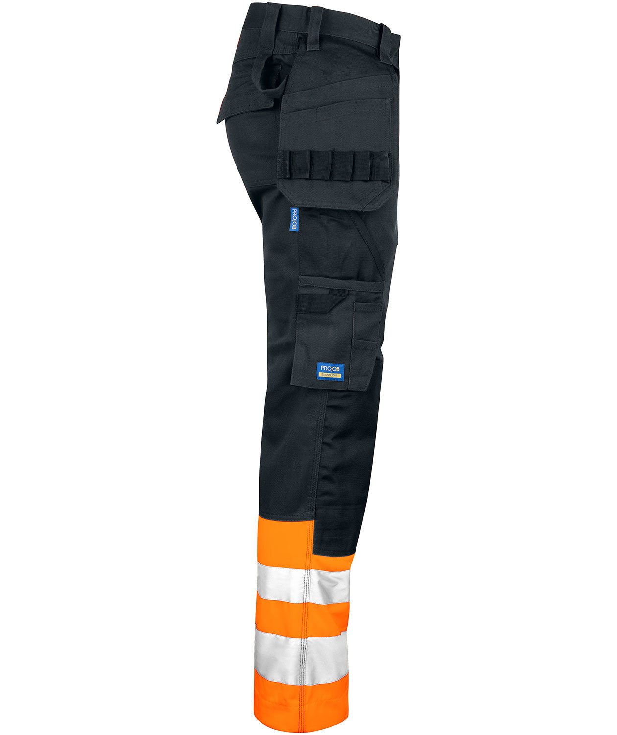 ProJob h&aring;ndv&aelig;rkerbukser 6530, Sort/Hi-vis Orange, large image number 3