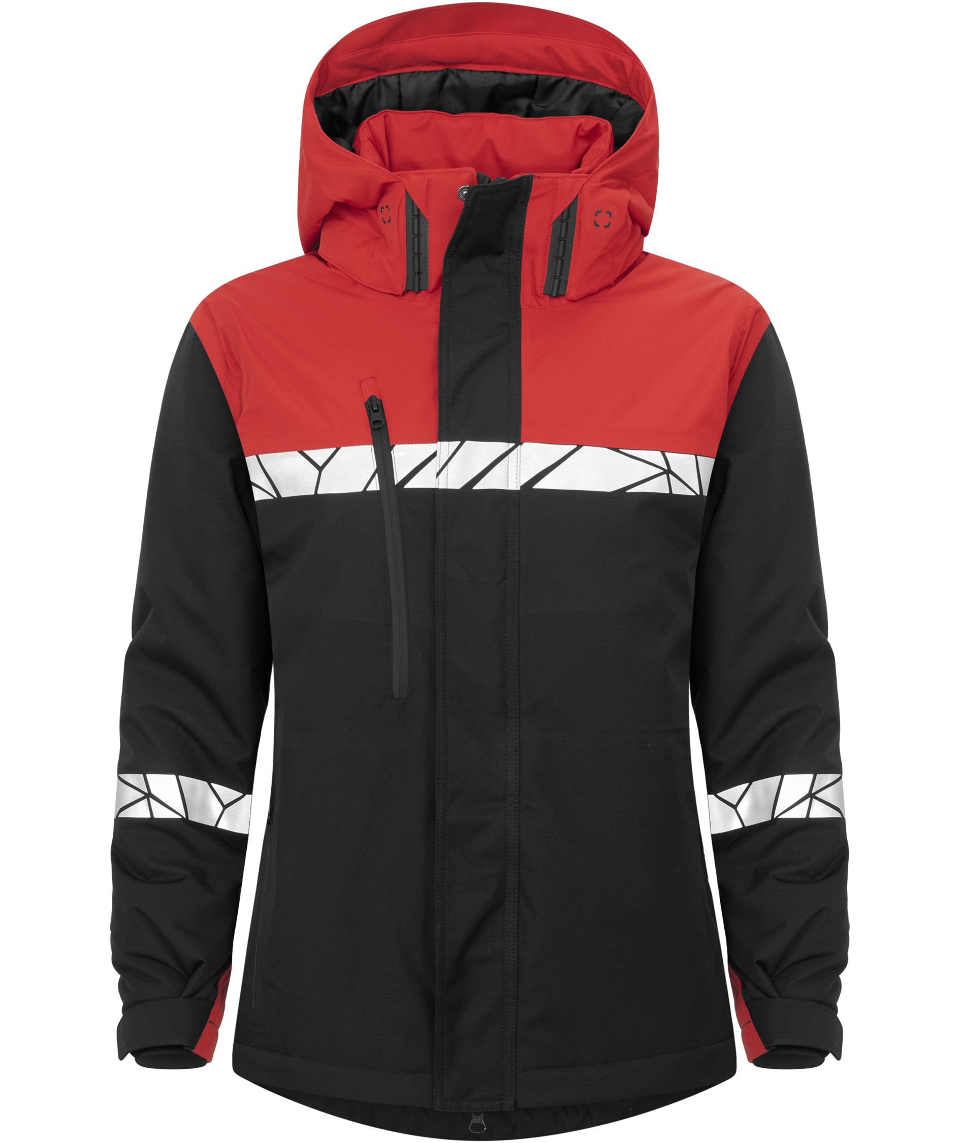 ProJob women's winter jacket 7420, Black/Red