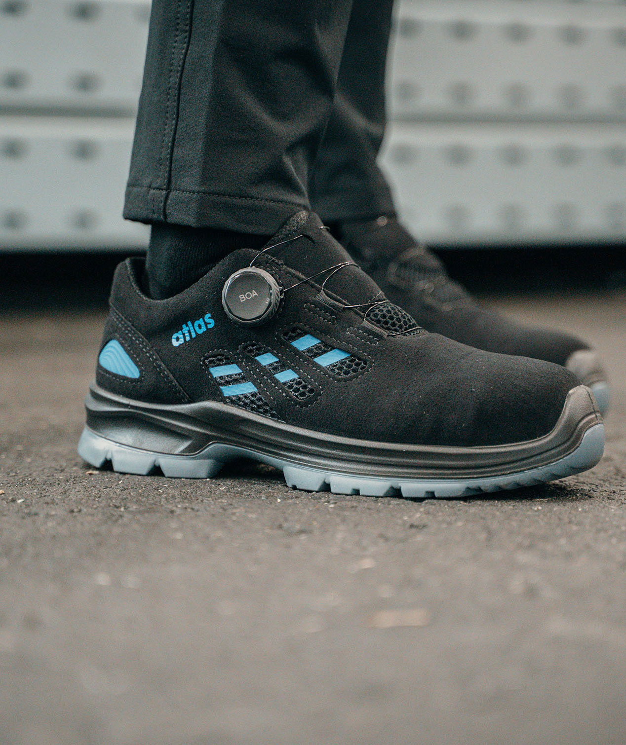 Atlas Flash 3405 XP vernesko S1P, Black/Blue, large image number 4