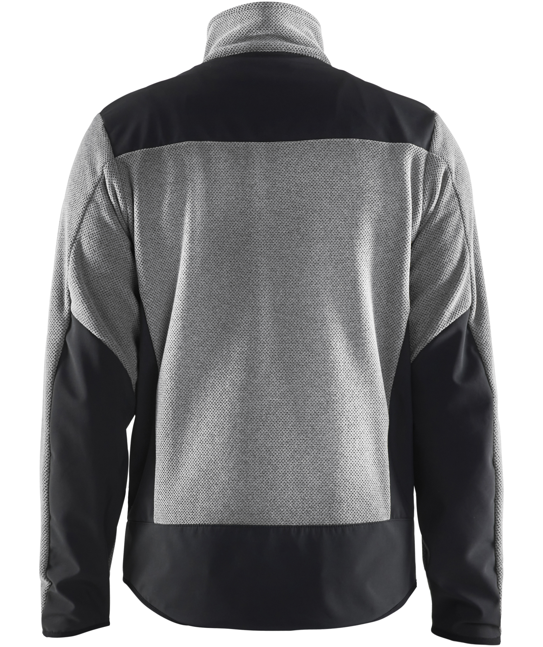 Bl&aring;kl&auml;der stickadjacka med softshell, Gr&aring; fl&auml;ckig/svart, large image number 1