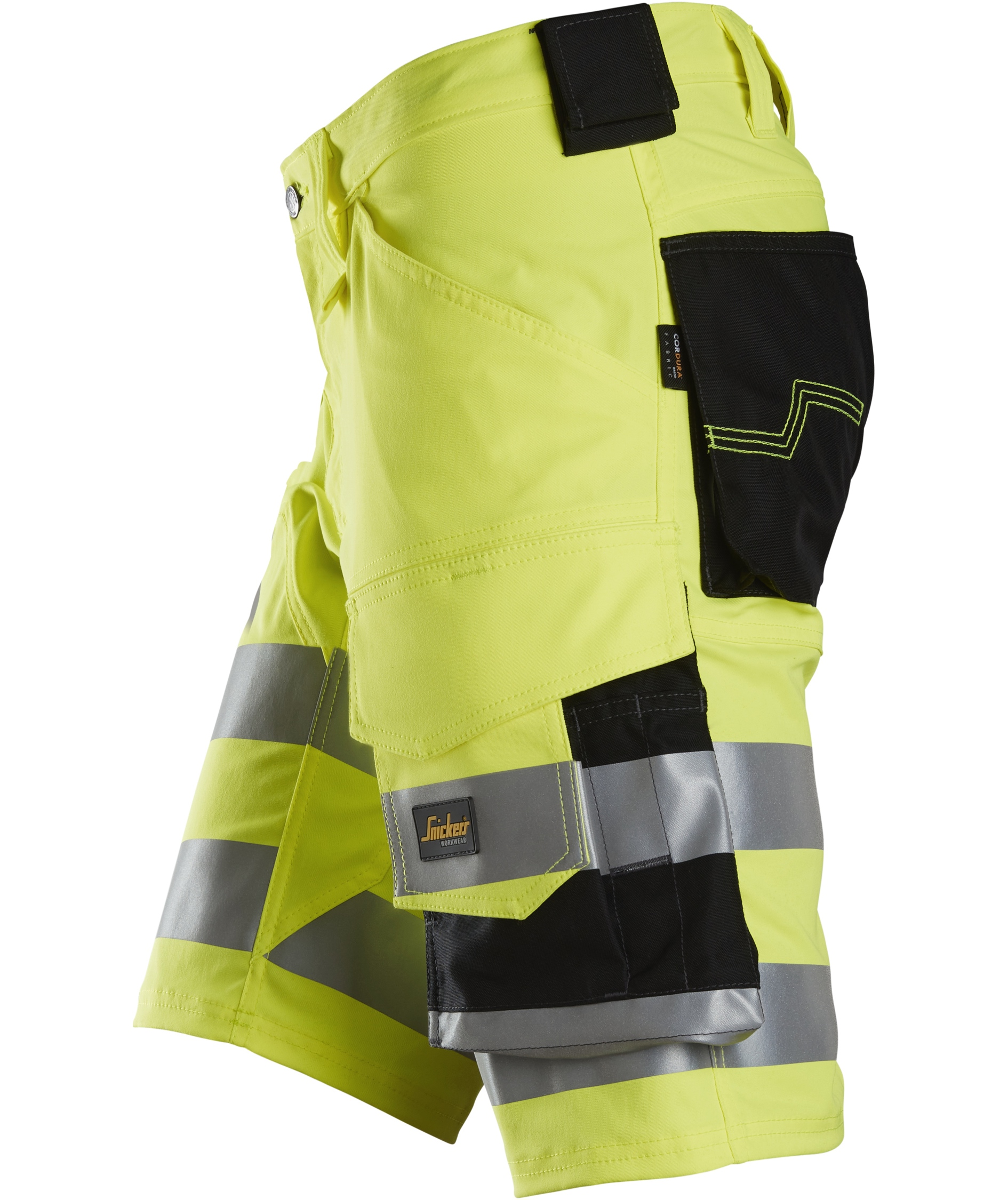 Snickers work shorts 6136, Hi-vis Yellow/Black, large image number 4