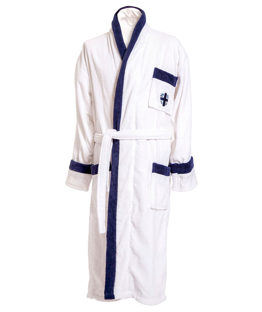 Lord Nelson Velour morgonrock, Vit